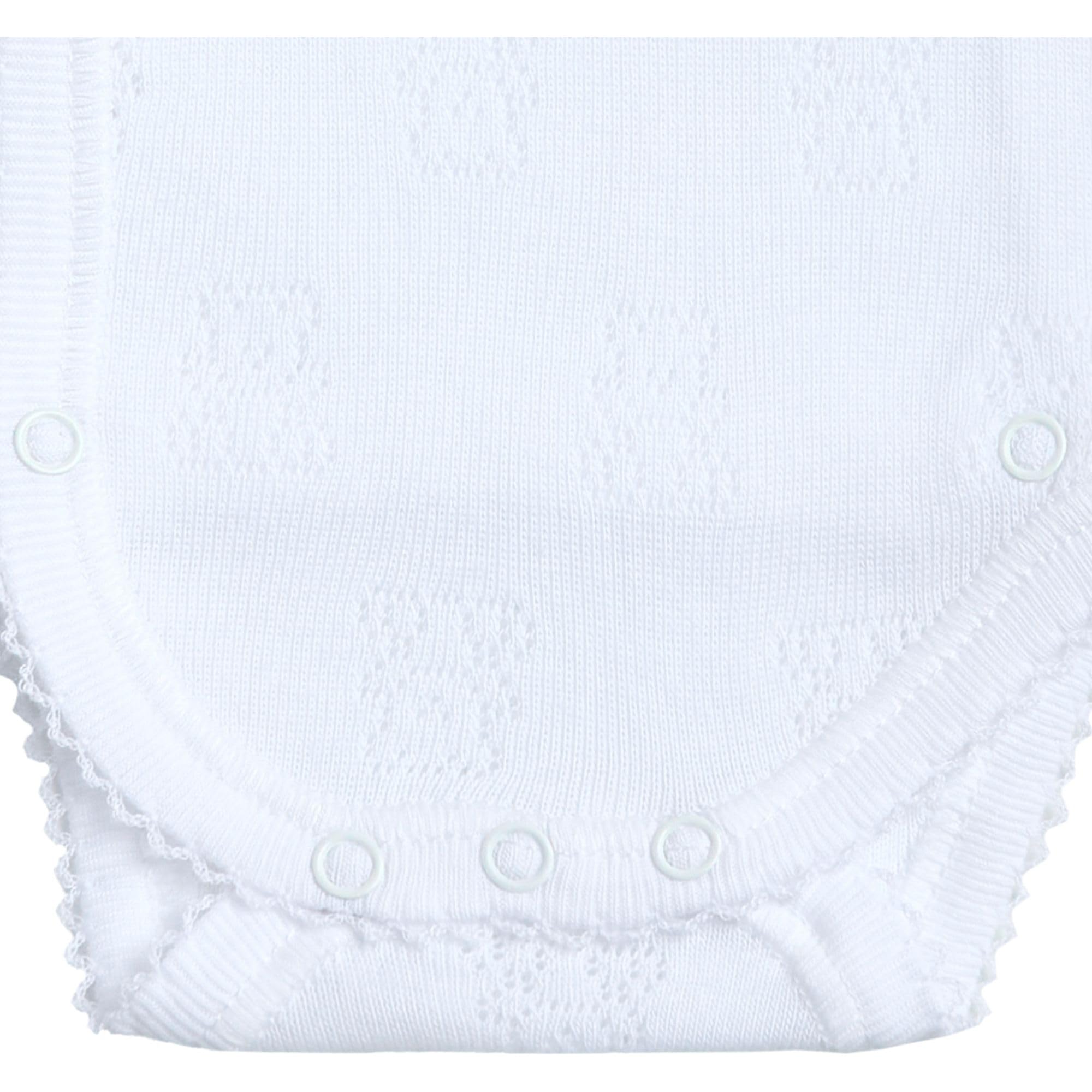 Babidu body incrociato prematuro bianco cotone orsetti