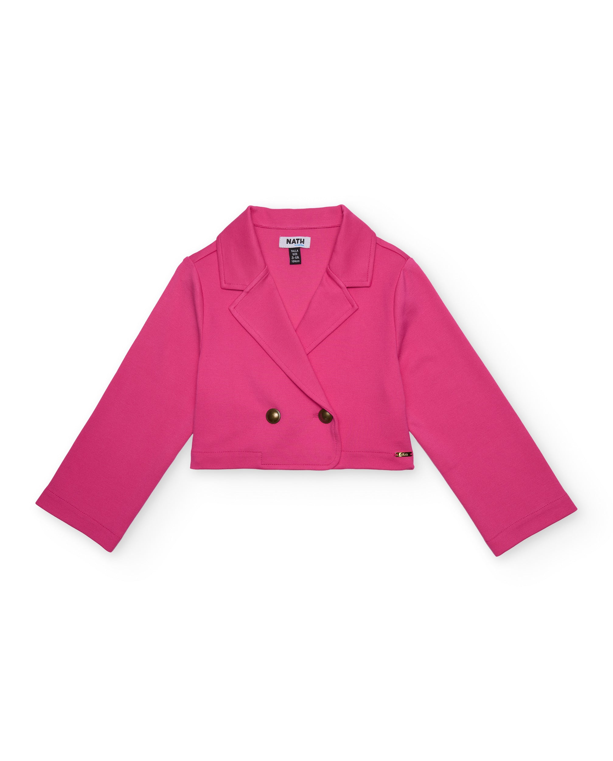 Tuc tuc blazer bambina fucsia doppiopetto maglia