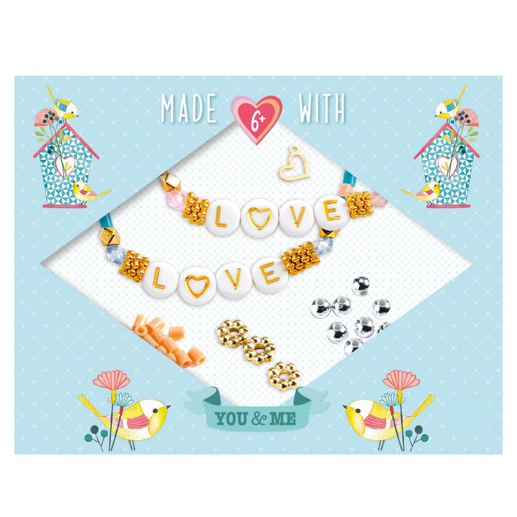 Djeco You&Me Love Letter kit braccialetti 146 pezzi
