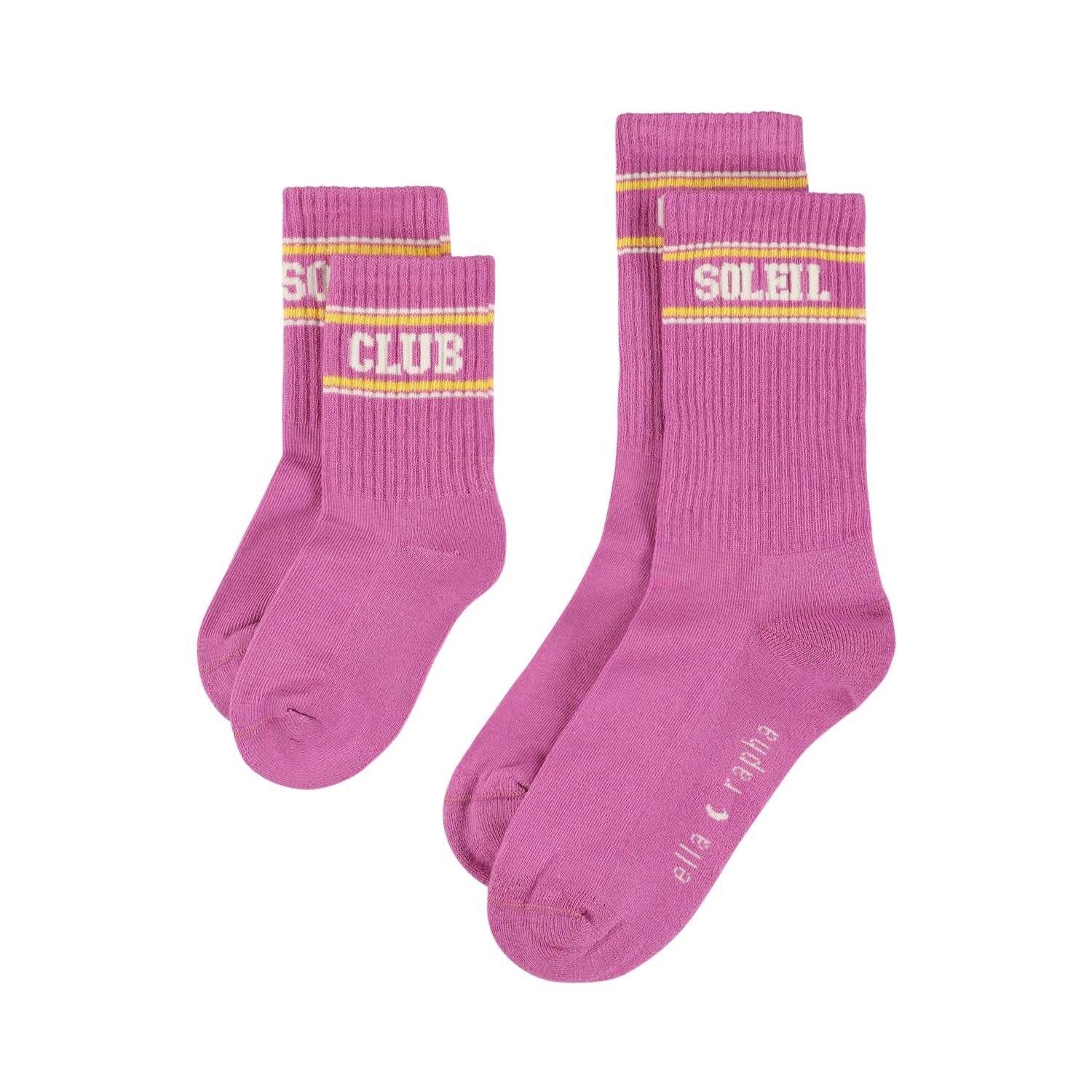Ella and Rapha Club Soleil calzini rosa cotone 37-41