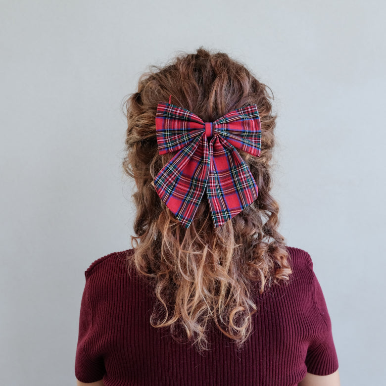 Mimi & Lula Tartan mollette capelli rosse 2 pezzi festa
