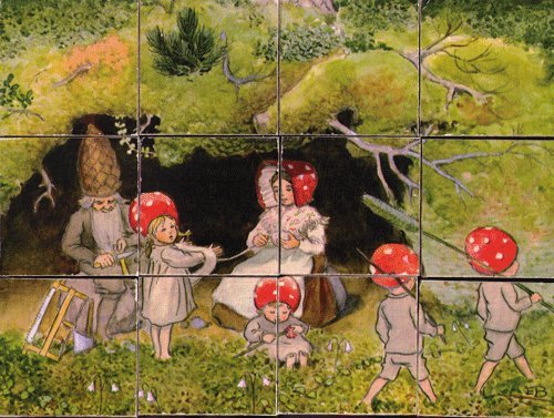 Elsa Beskow Children of the Forest puzzle 18 cubi