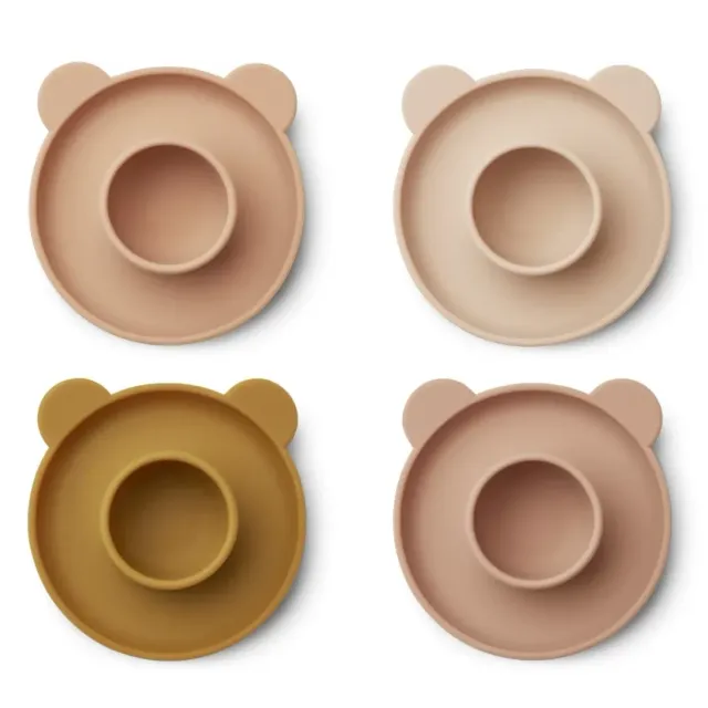 Liewood Janus portauovo silicone rosa set 4 pezzi