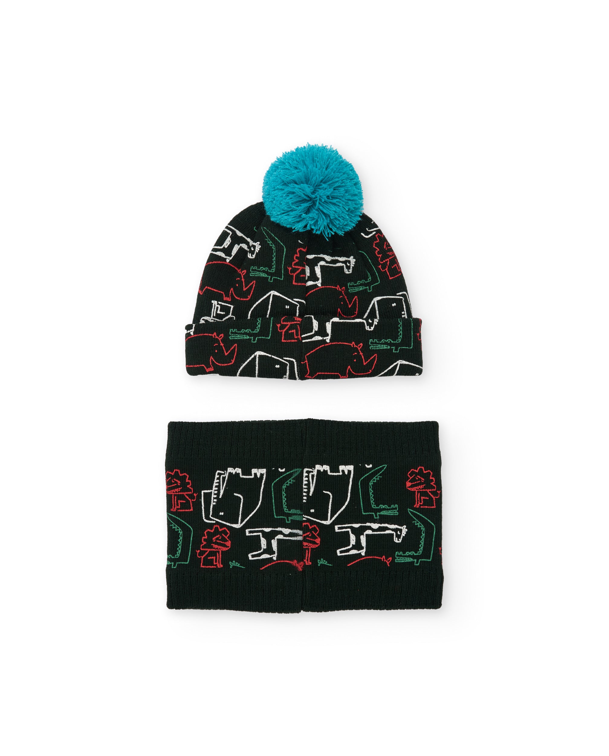 Tuc Tuc Set Cappello e Scaldacollo Verde Bambino
