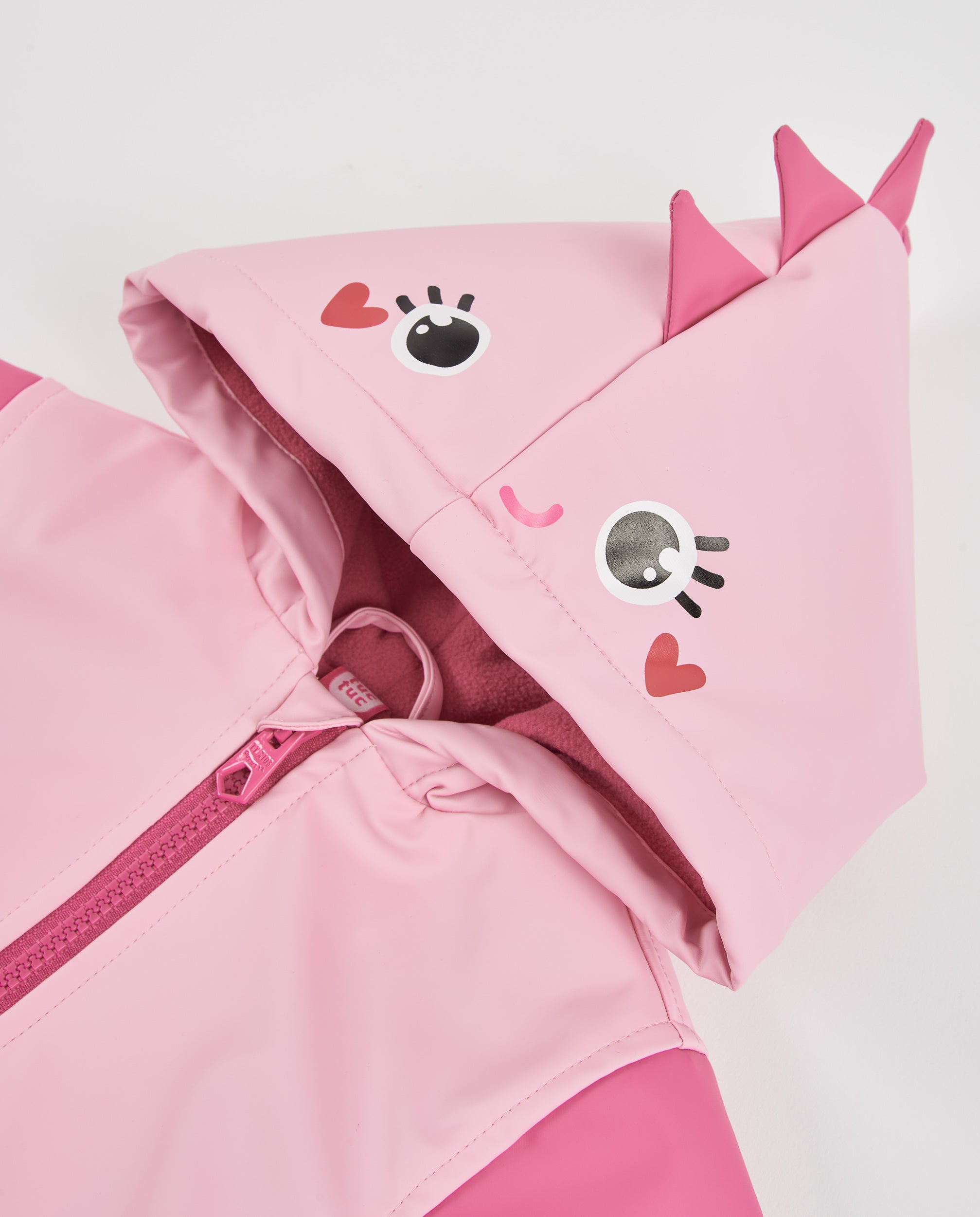 Tuc Tuc Dino Roll giacca antipioggia bambina rosa dinosauro