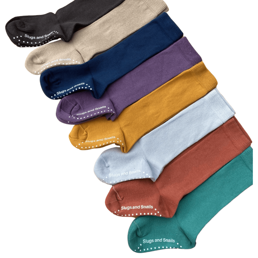 Slugs & Snails Knee Socks Calze Alte Box 8 Paia toni terra