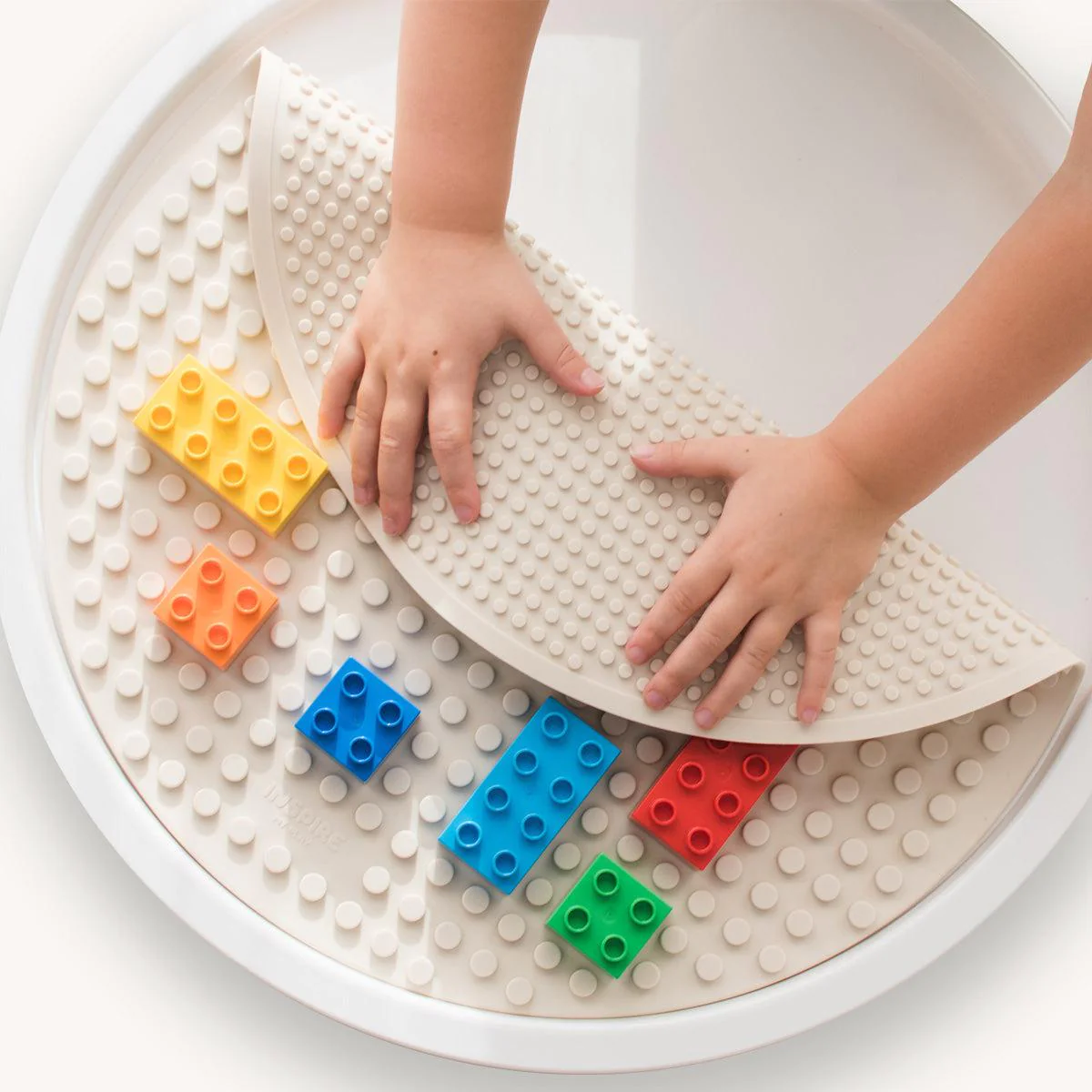 Inspire My Play 2in1 Costruzioni tappeto silicone latte