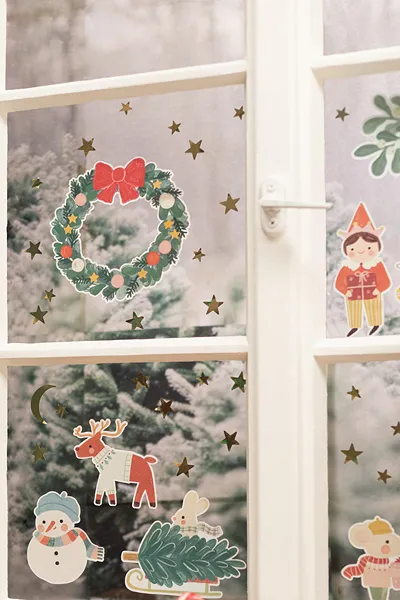 PartyDeco Natale Deco adesivi finestra 40 pezzi natalizi