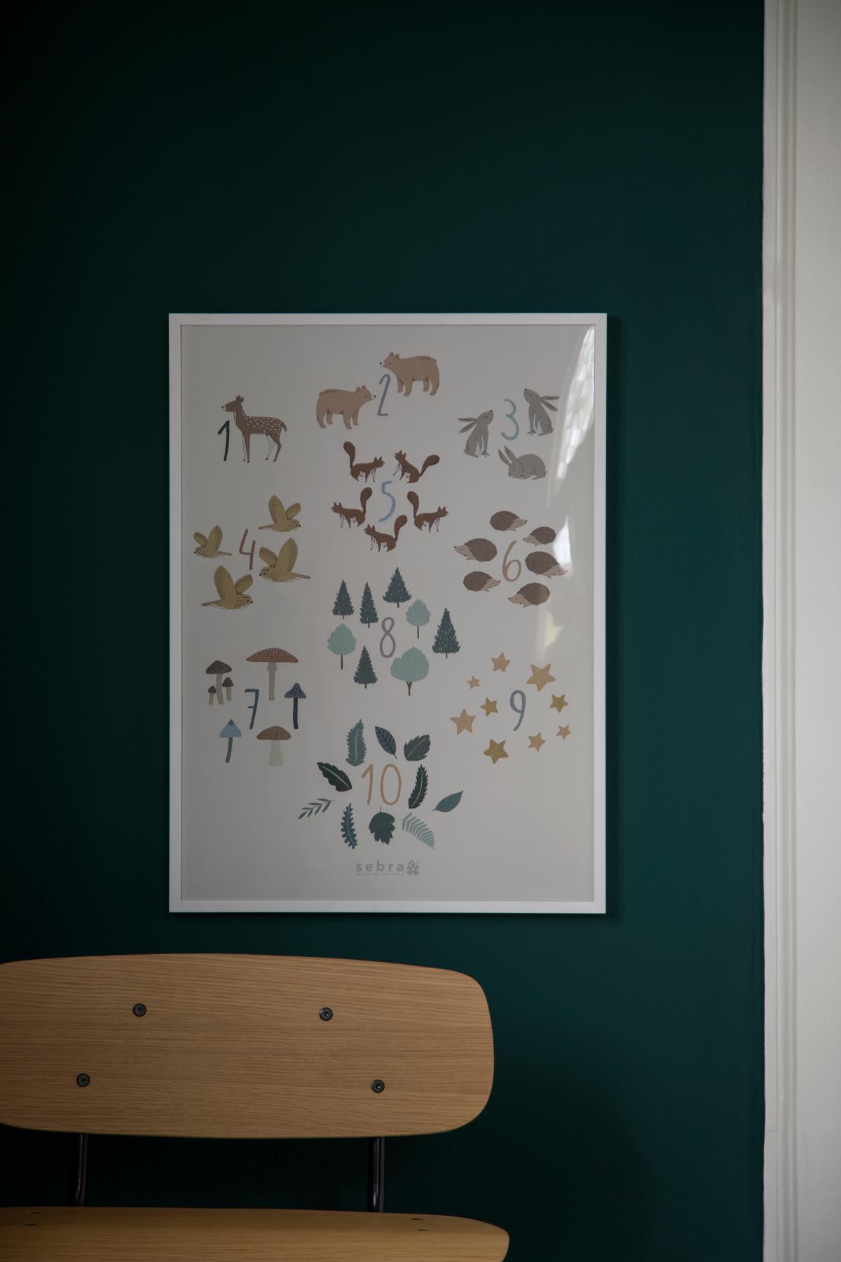 Sebra Nel bosco numeri 1-10 poster 50x70 opaco