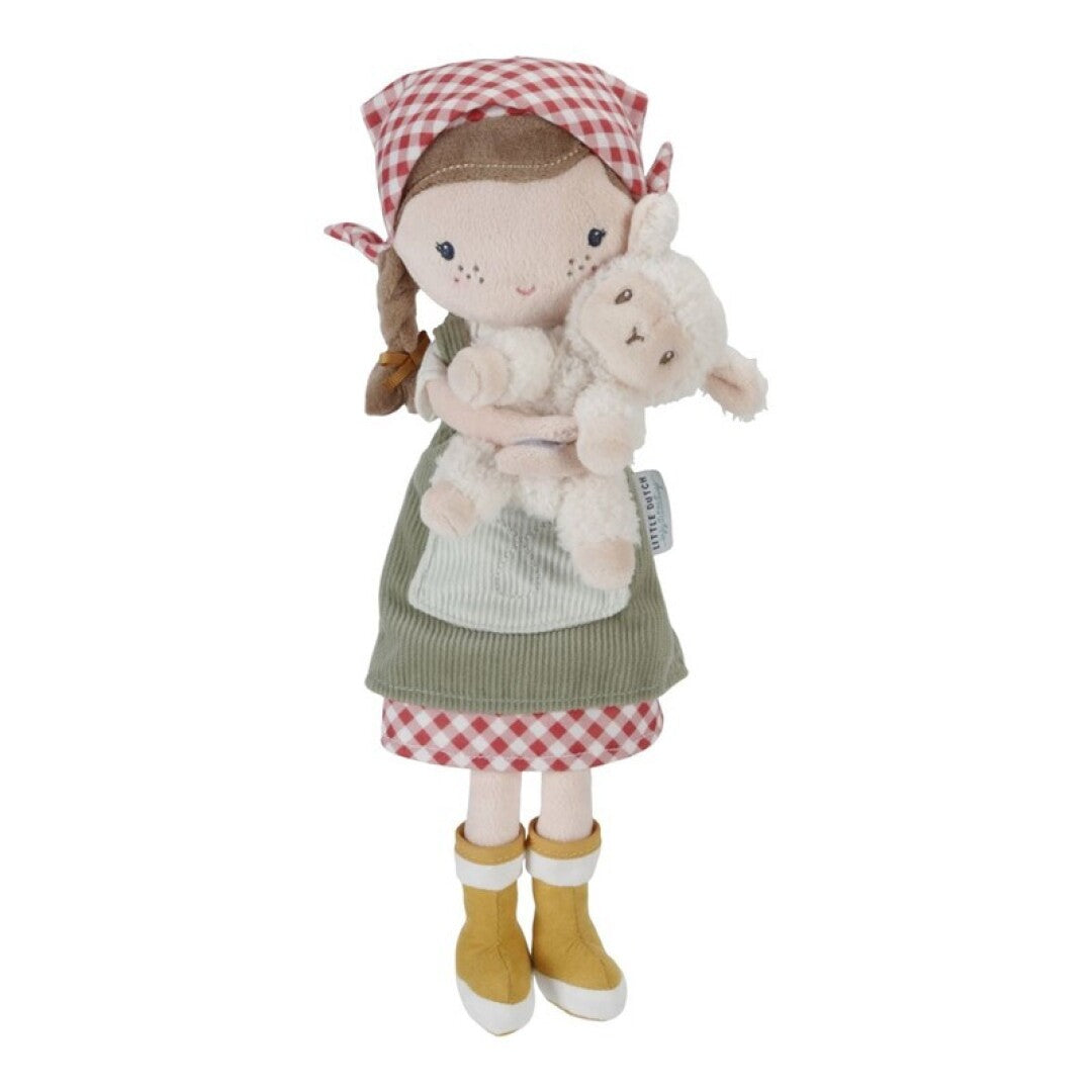 Little Dutch Little Farm Rosa bambola di stoffa con pecora 33 cm