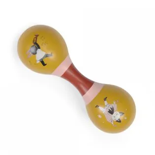 Moulin Roty Apres la Pluie maracas legno senape 14,5 cm