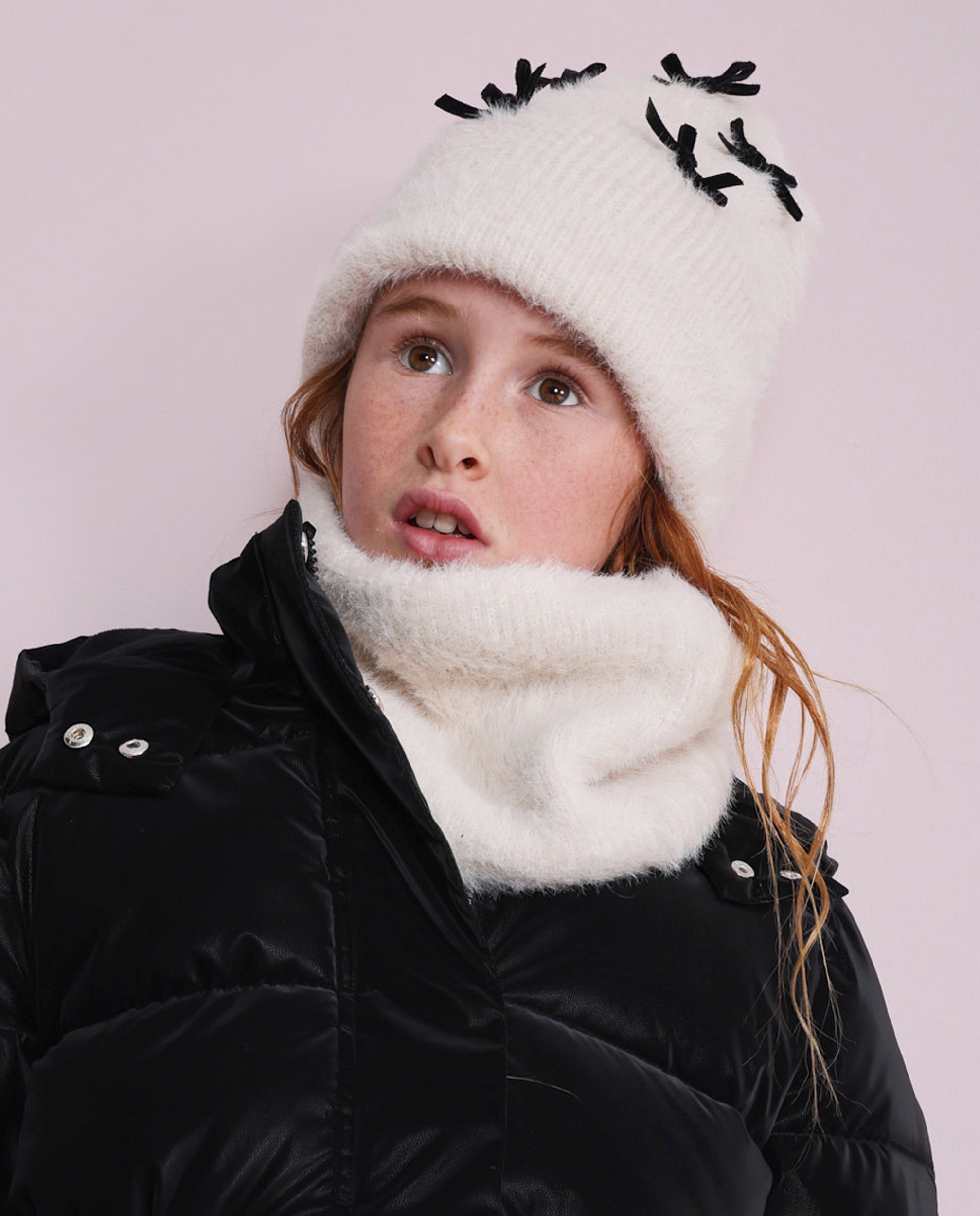 Tuc Tuc Floral Symphony set bambina crudo cappello scaldacollo