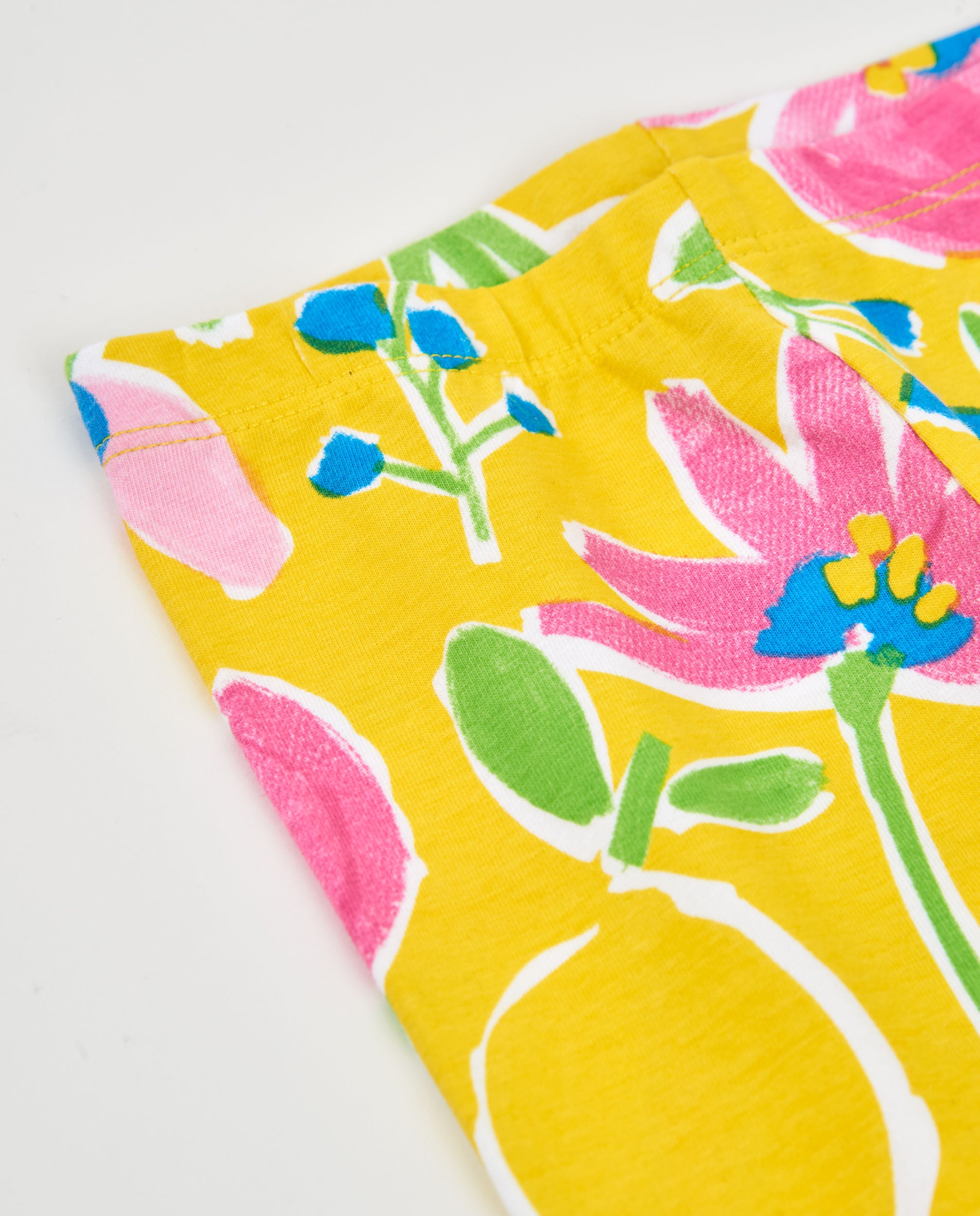 Tuc tuc leggings bambina gialli con fiori
