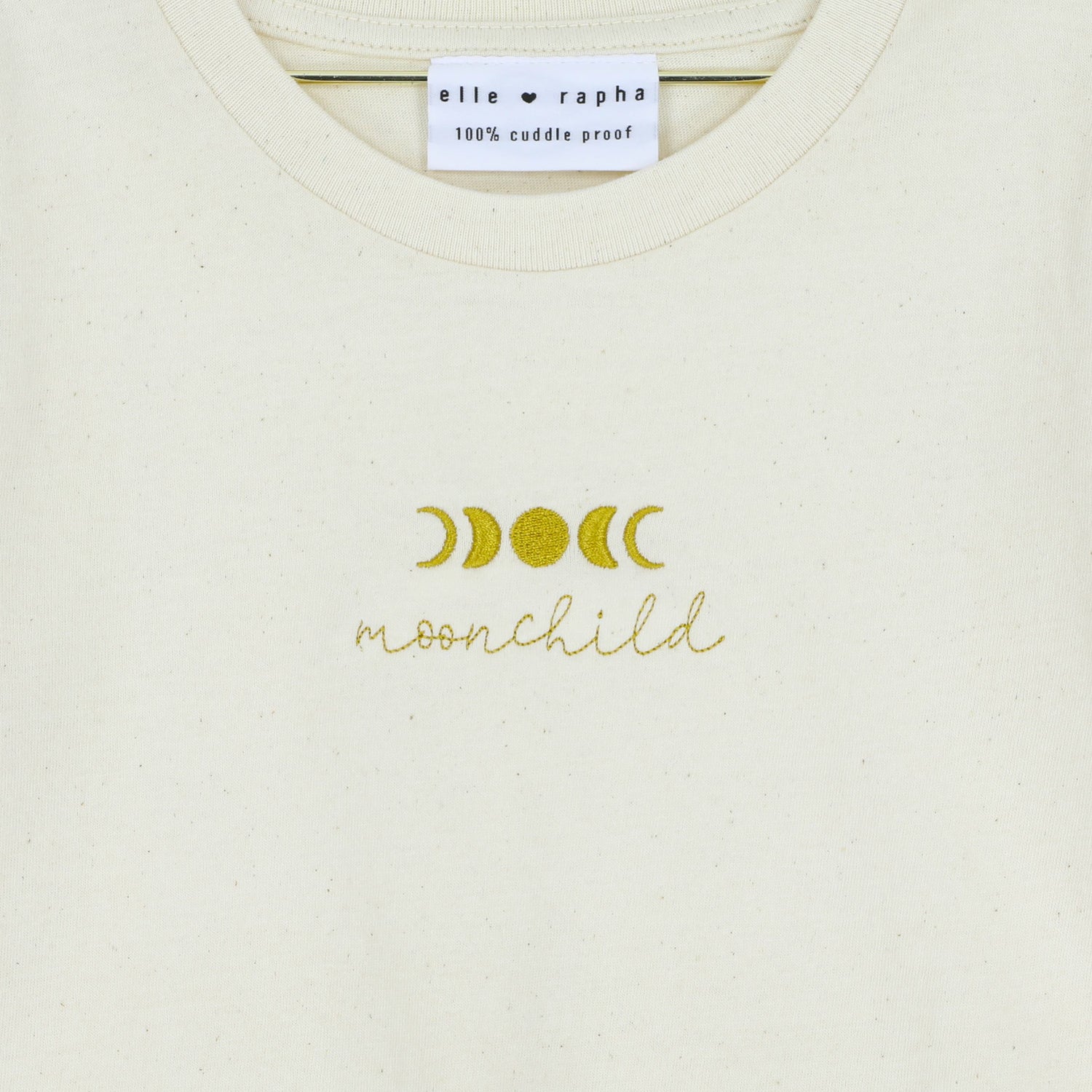 Ella and Rapha Moonchild t-shirt avorio cotone organico bimbo
