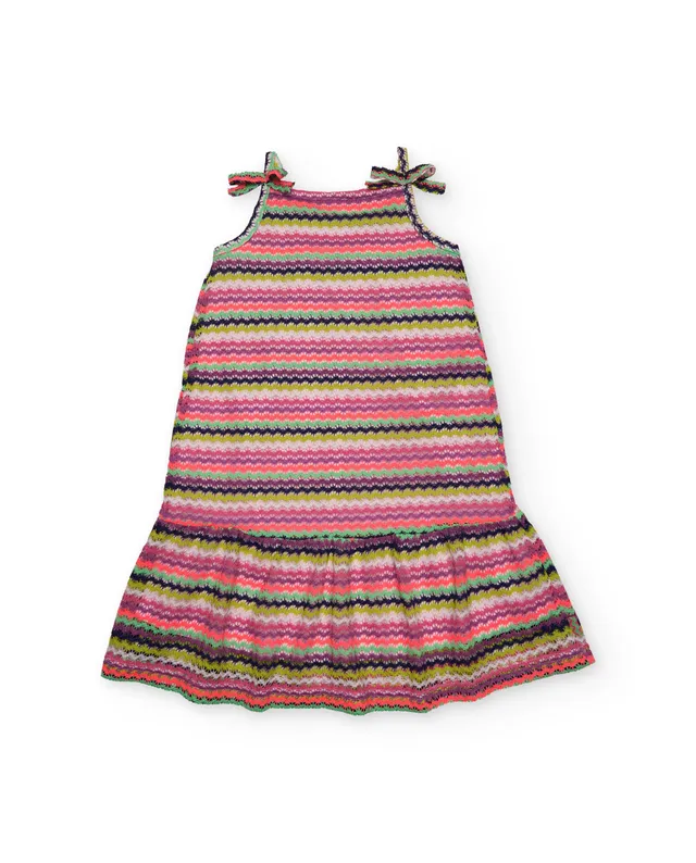 Tuc Tuc vestito bimba spalline fiocchi rosa
