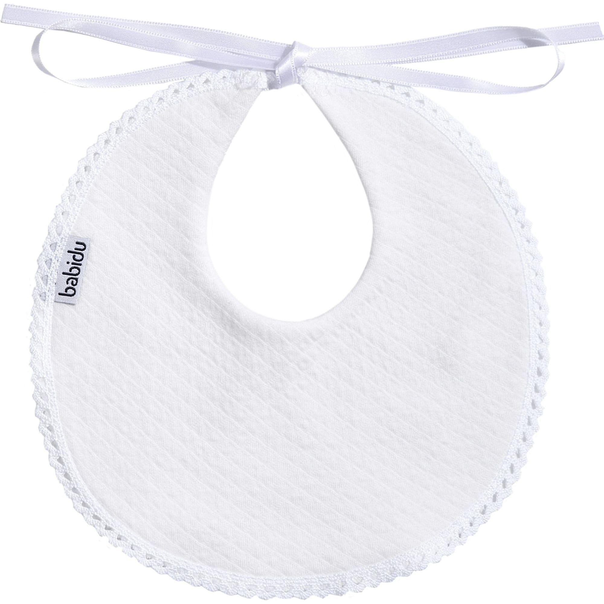 Babidu Bavaglino Rotondo Cotone Bianco Impermeabile
