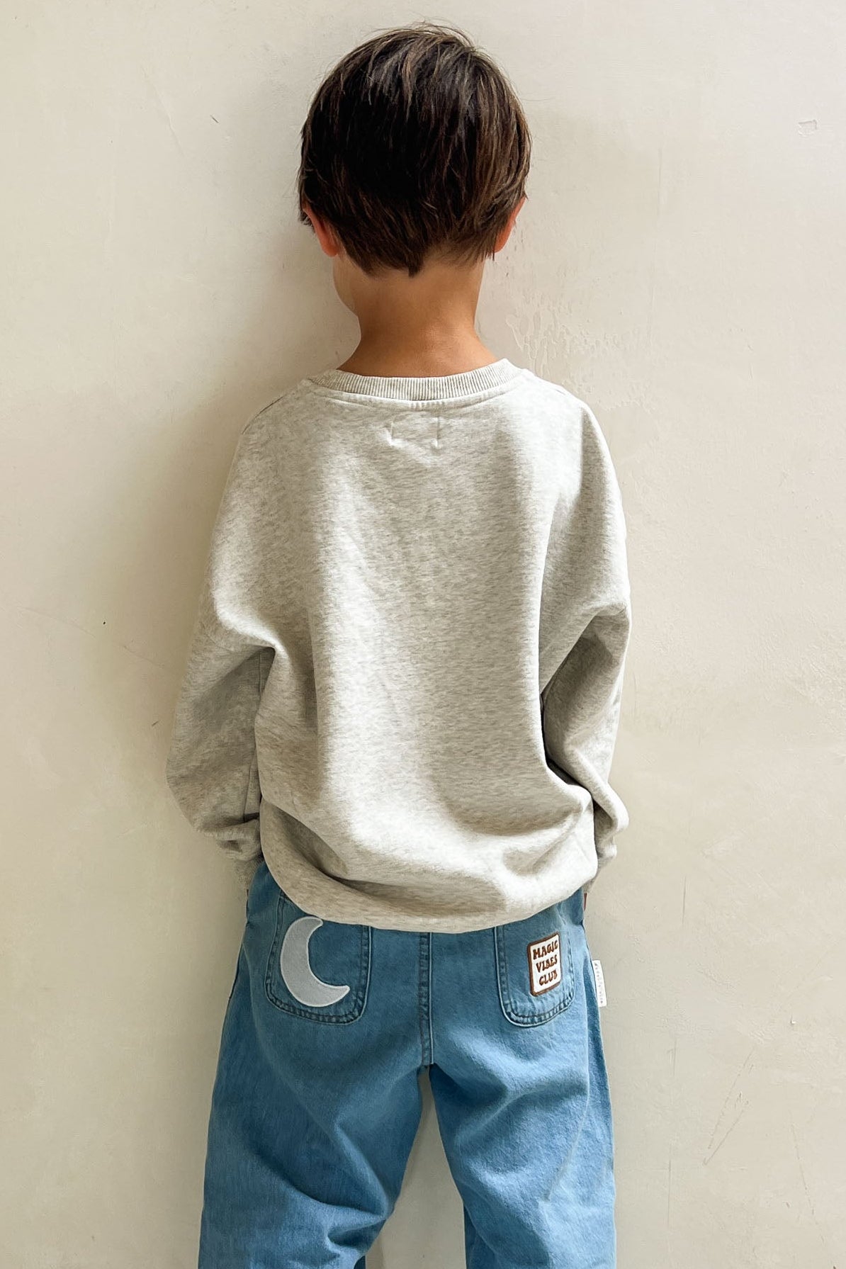 Ella and Rapha Teddy Club felpa grigia bambino cotone