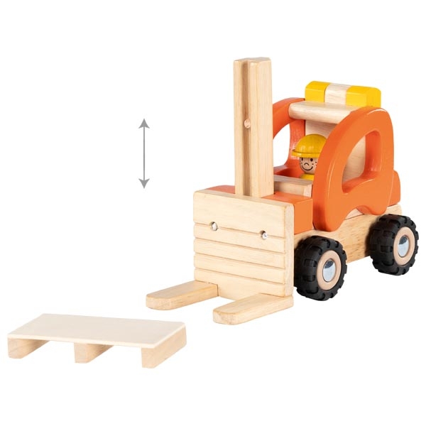 Goki Carrello Elevatore Arancio giocattolo legno