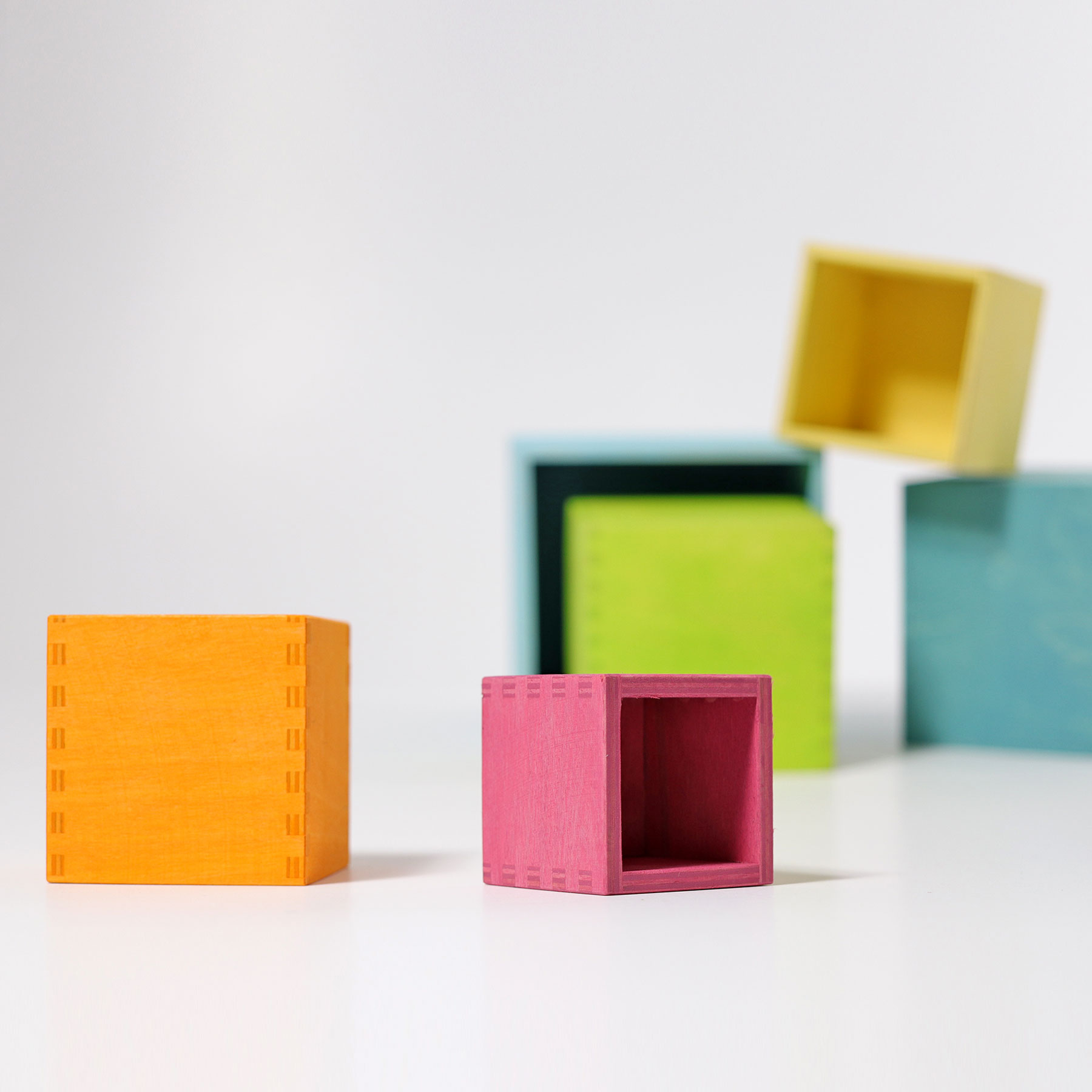 Grimm's Large Rainbow Pastel cubi impilabili 6 pezzi legno