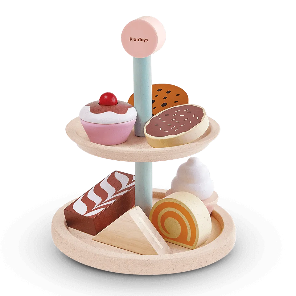 Plan Toys Bakery Stand Set Gioco Simbolico in Legno
