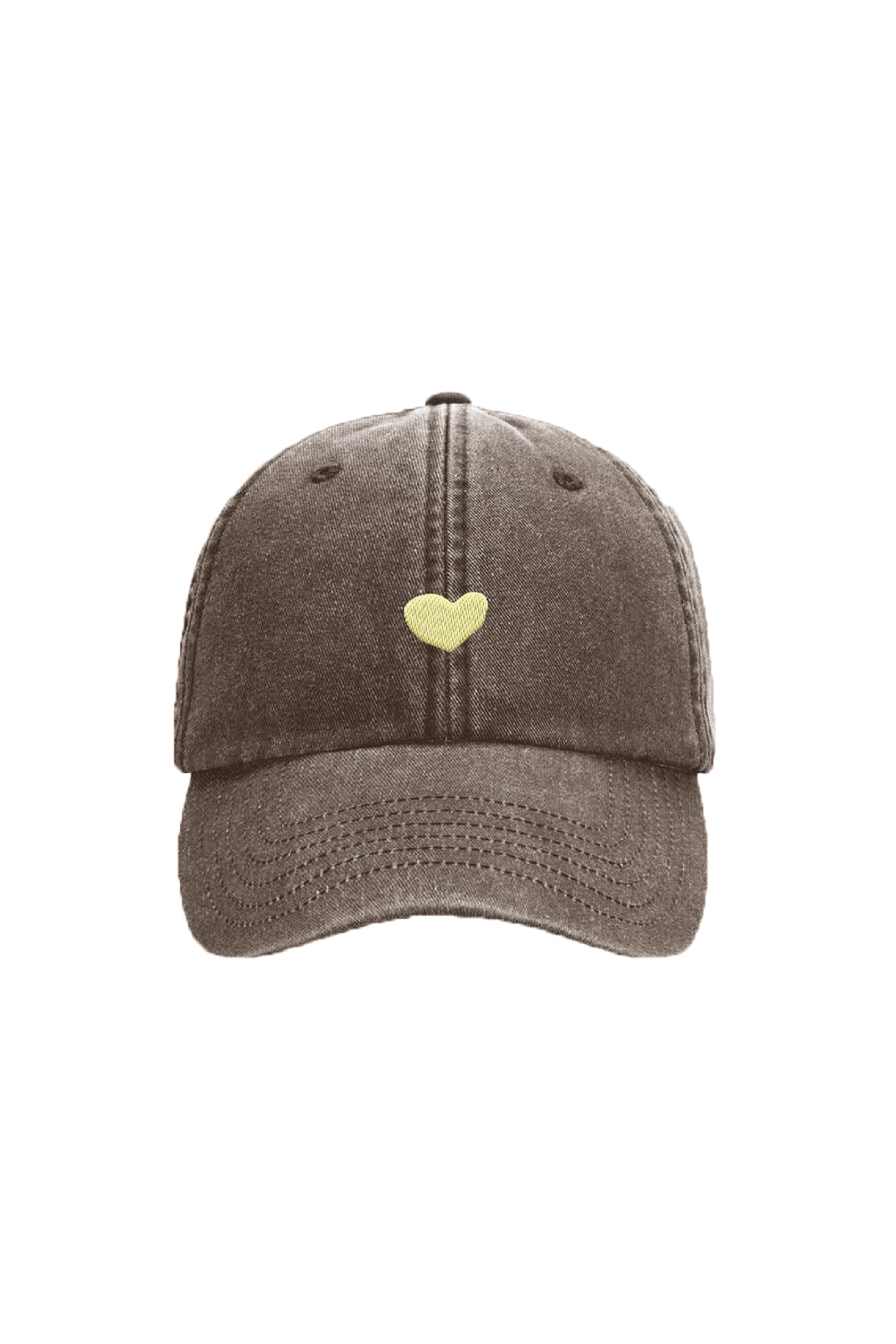Ella and Rapha Heart cappellino marrone taglia unica denim