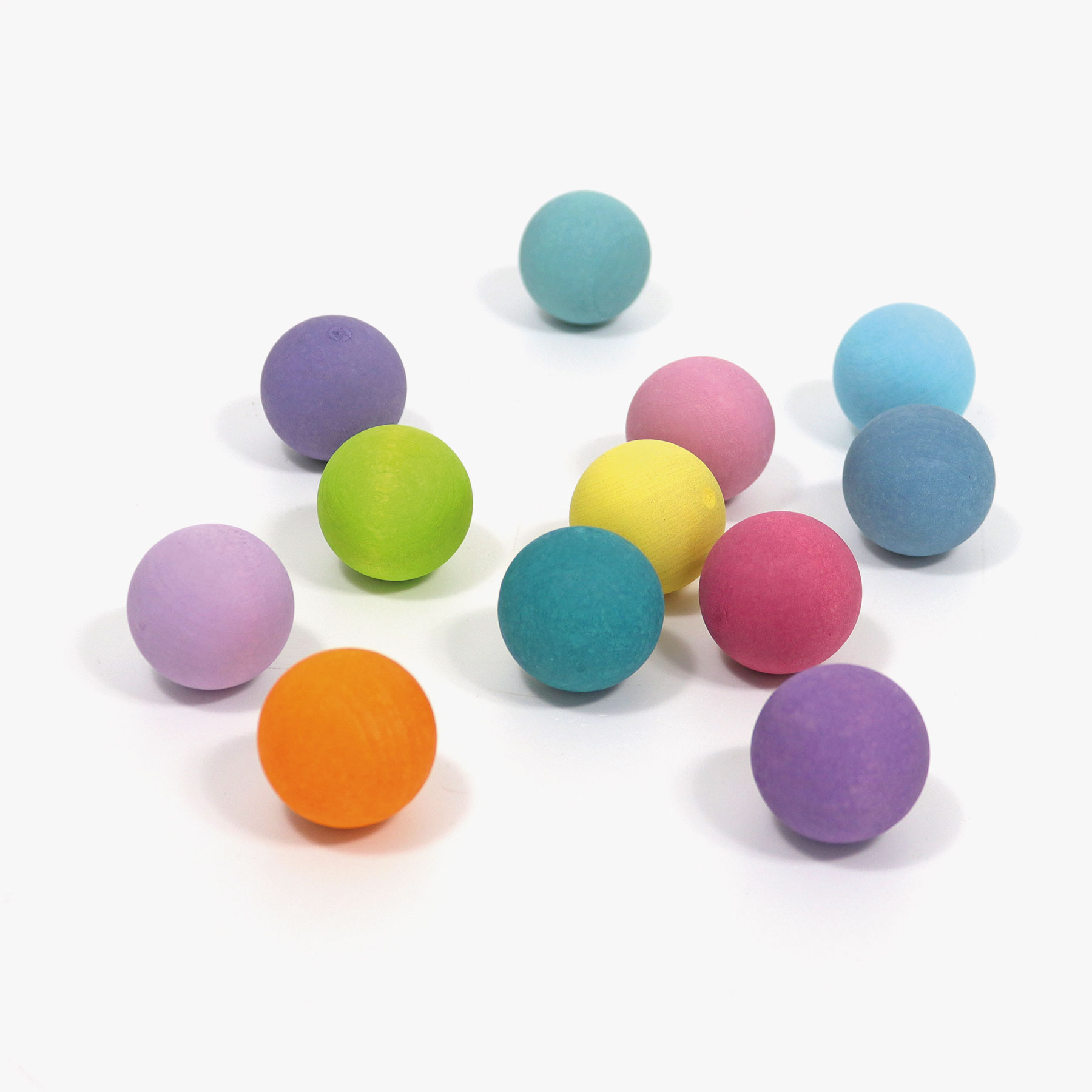 Grimm's Small Rainbow Balls palline legno pastello 12 pezzi
