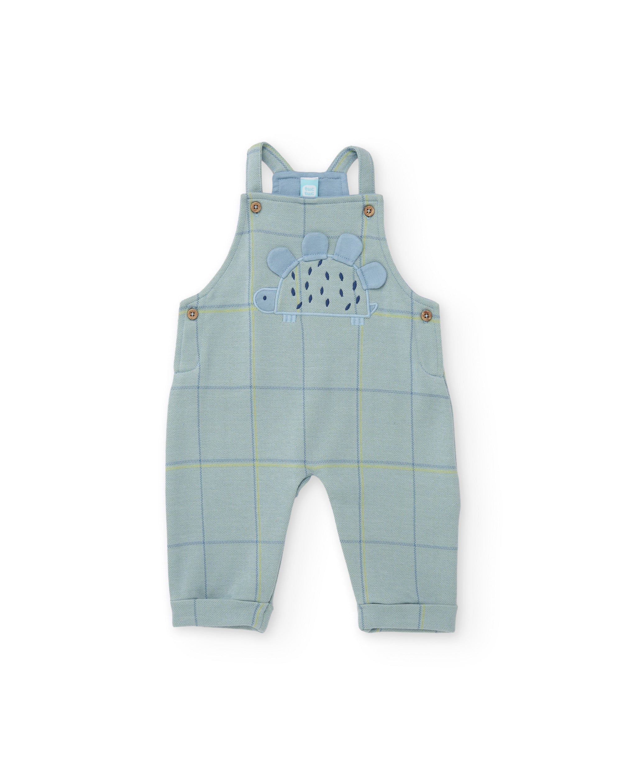 Tuc Tuc completo neonato azzurro t-shirt e salopette