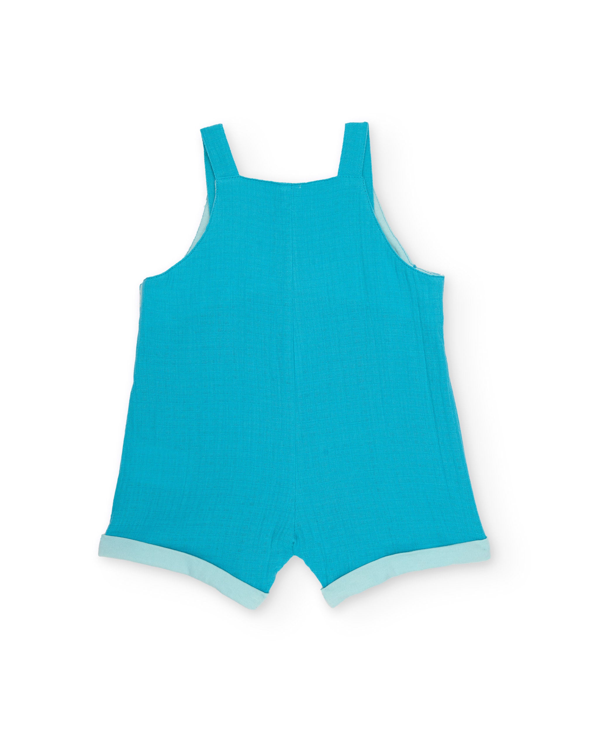 Tuc Tuc completo neonato salopette cotone azzurro