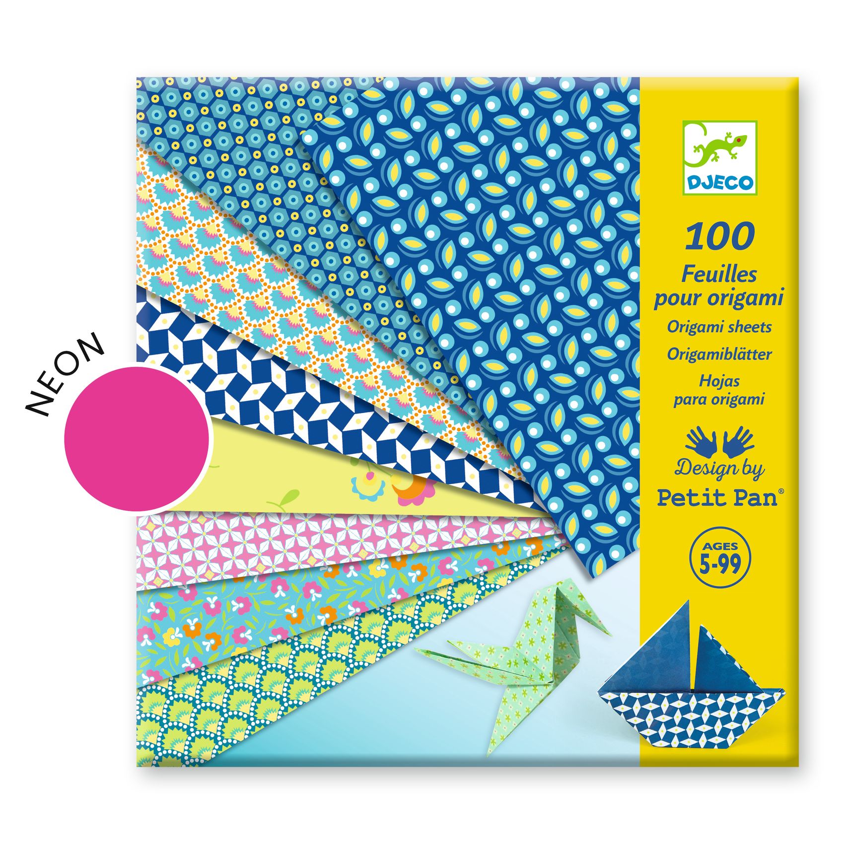 Djeco Natsu carta origami 20x20 cm 100 fogli fronte retro