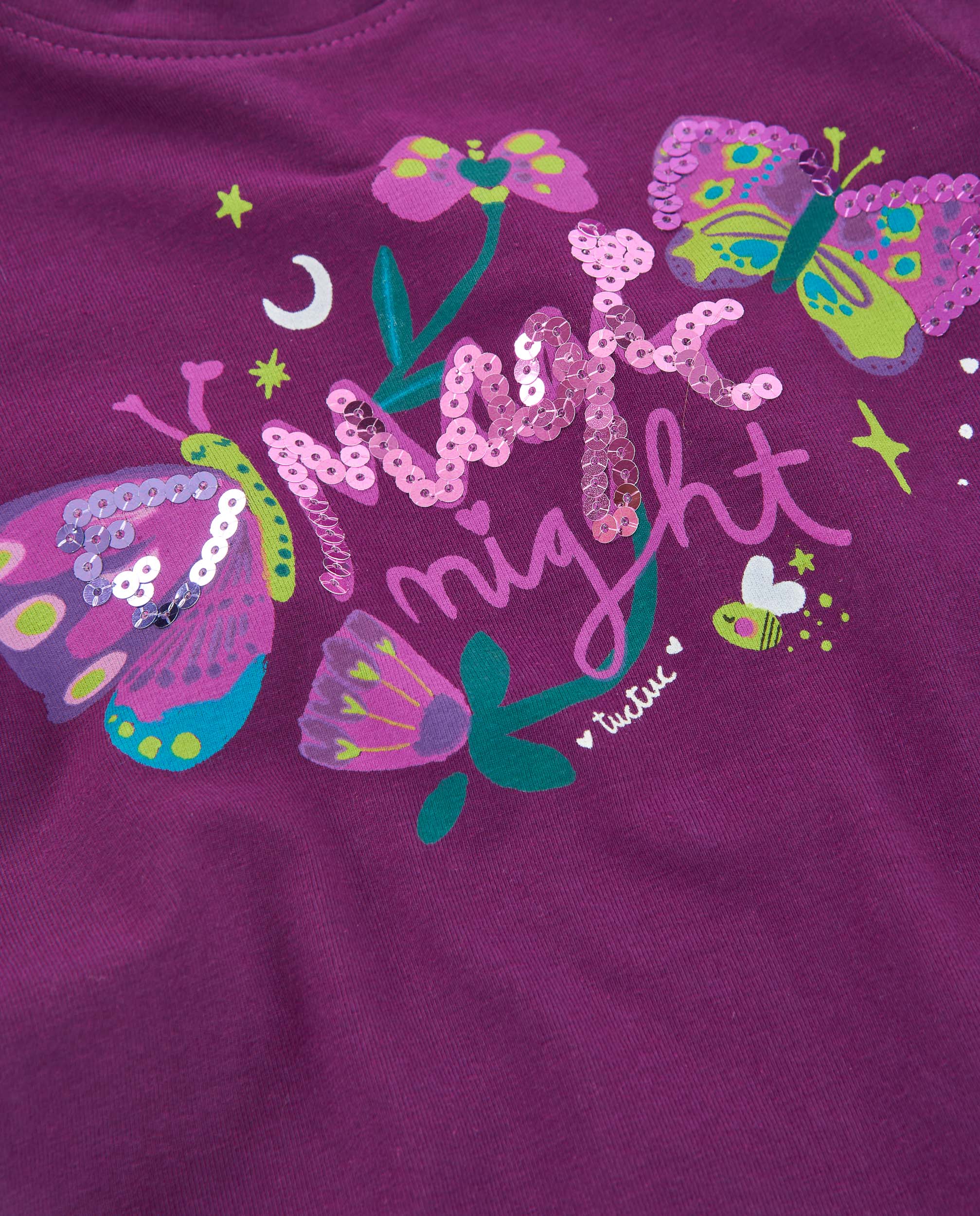 Tuc tuc Mystic Forest maglia bambina viola farfalla