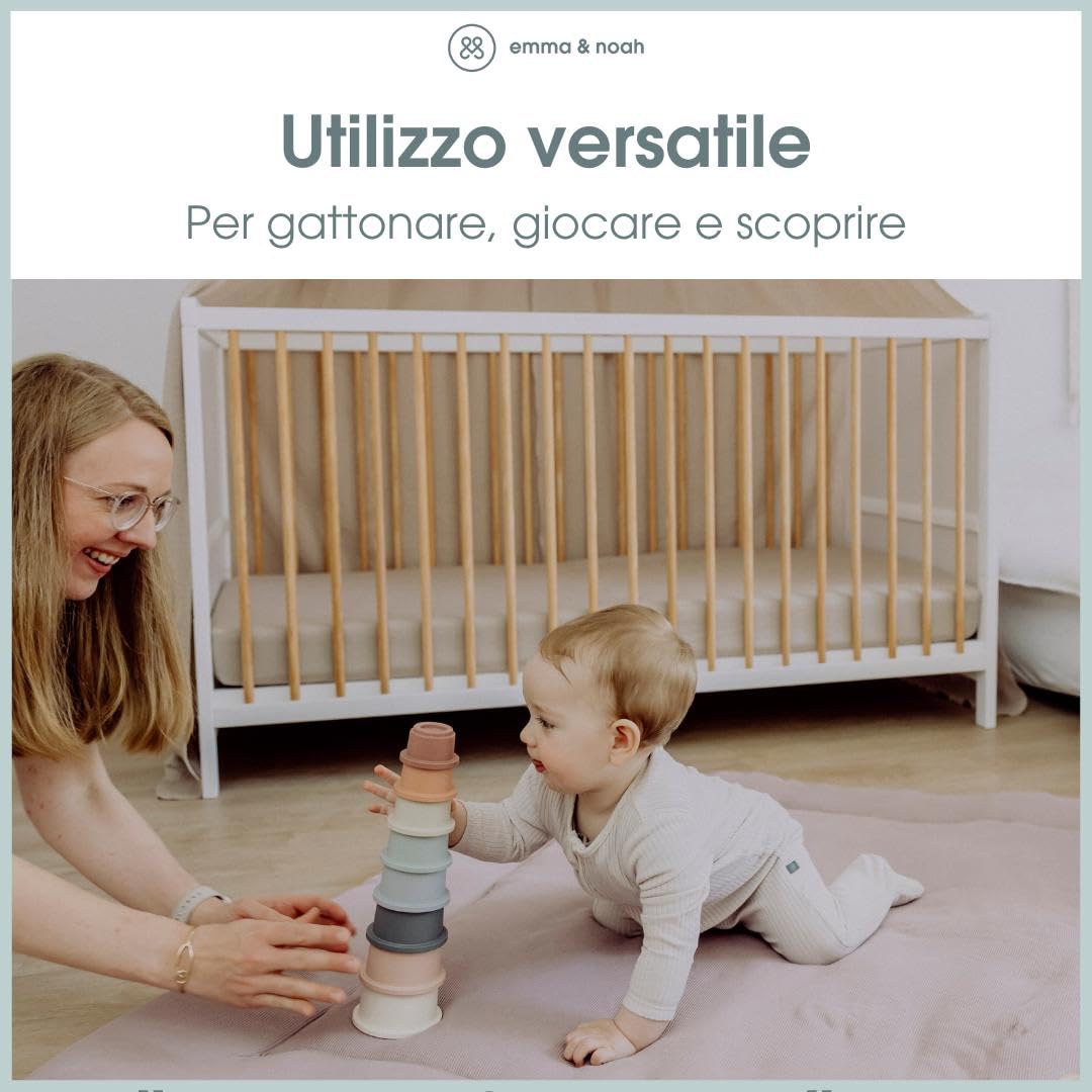 Emma & Noah Coperta Gattonare 120x120 cm imbottita cotone bio
