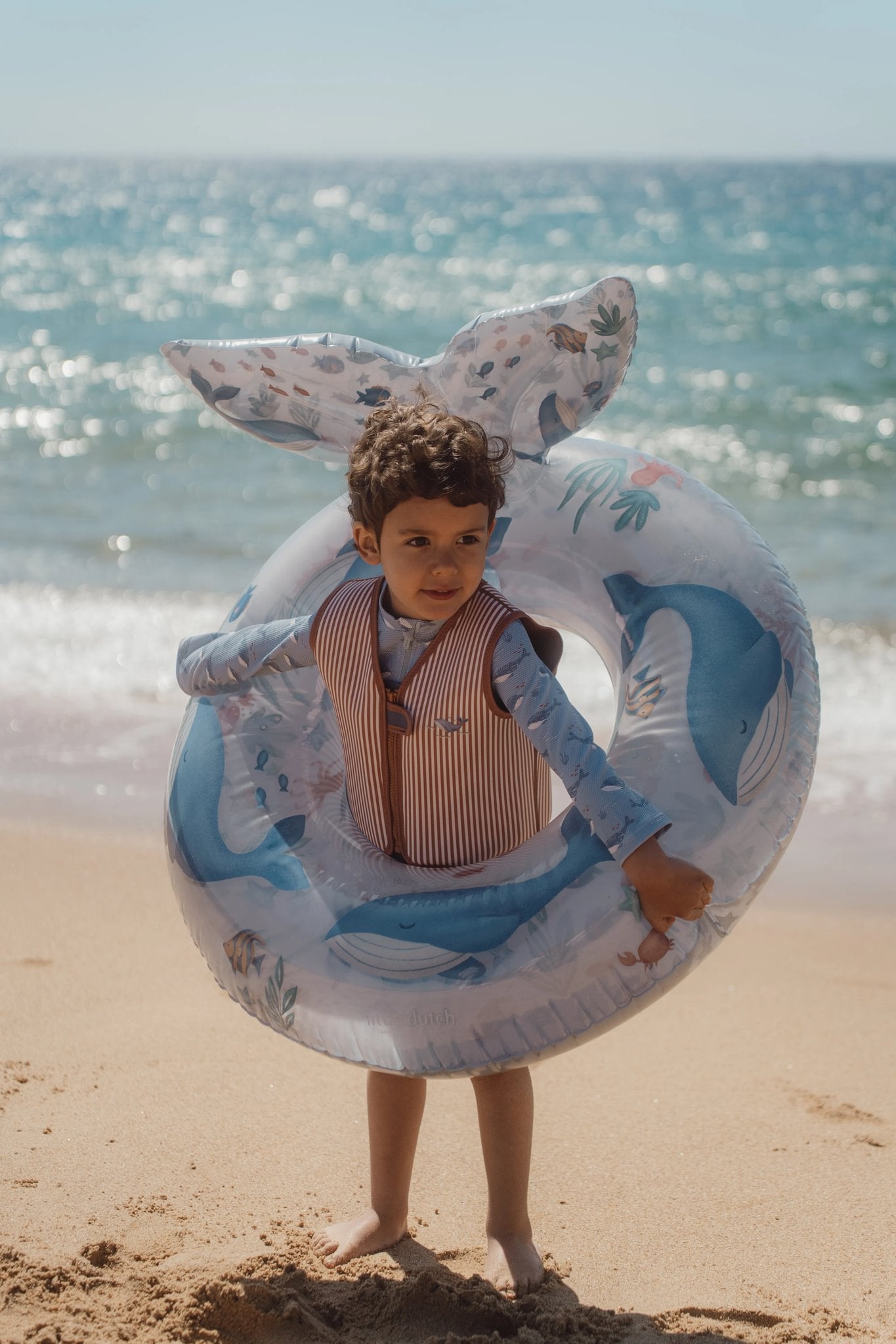 Little Dutch salvagente blu coda balena 91 cm PVC