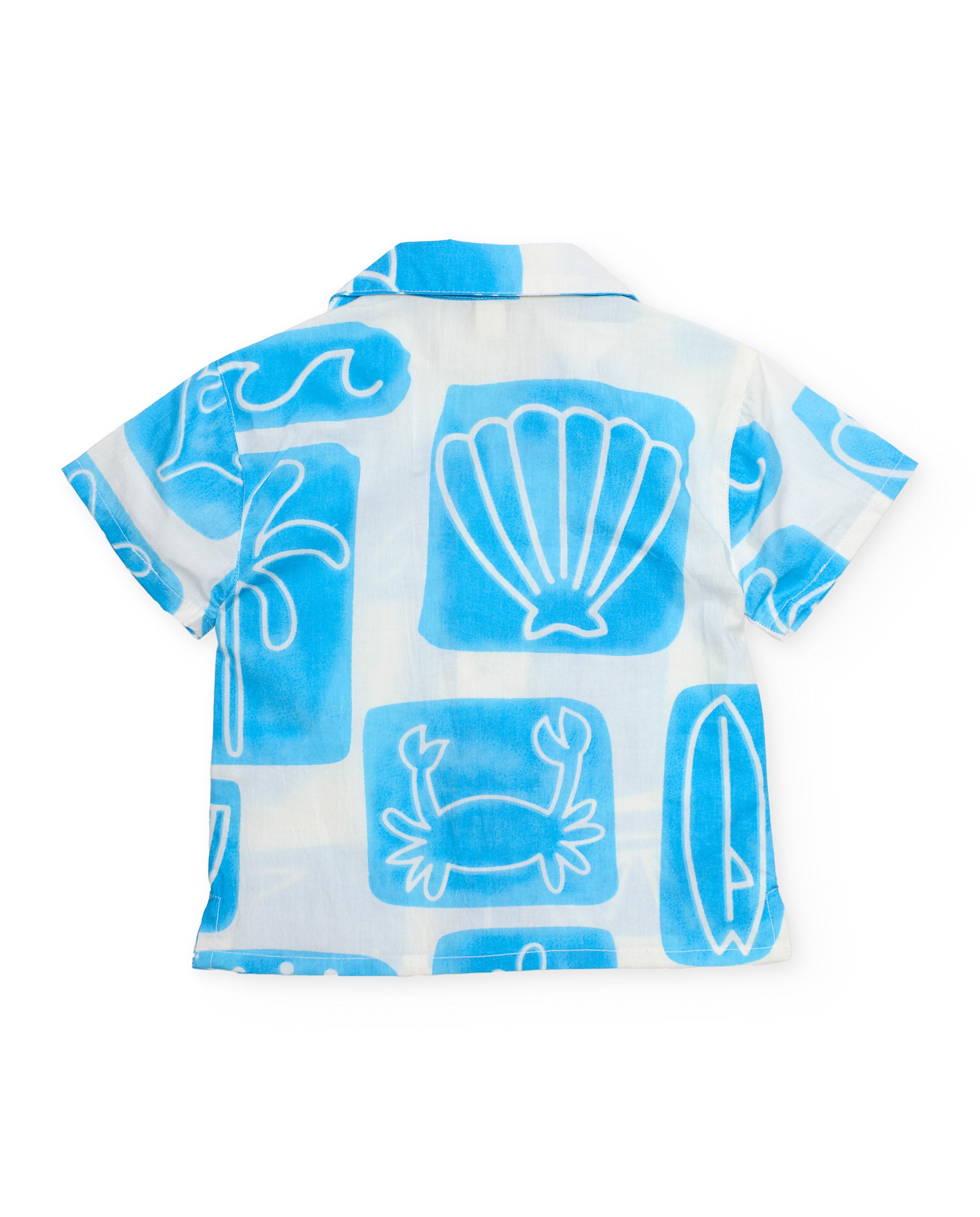 Tuc Tuc camicia bambino bianca stampa blu