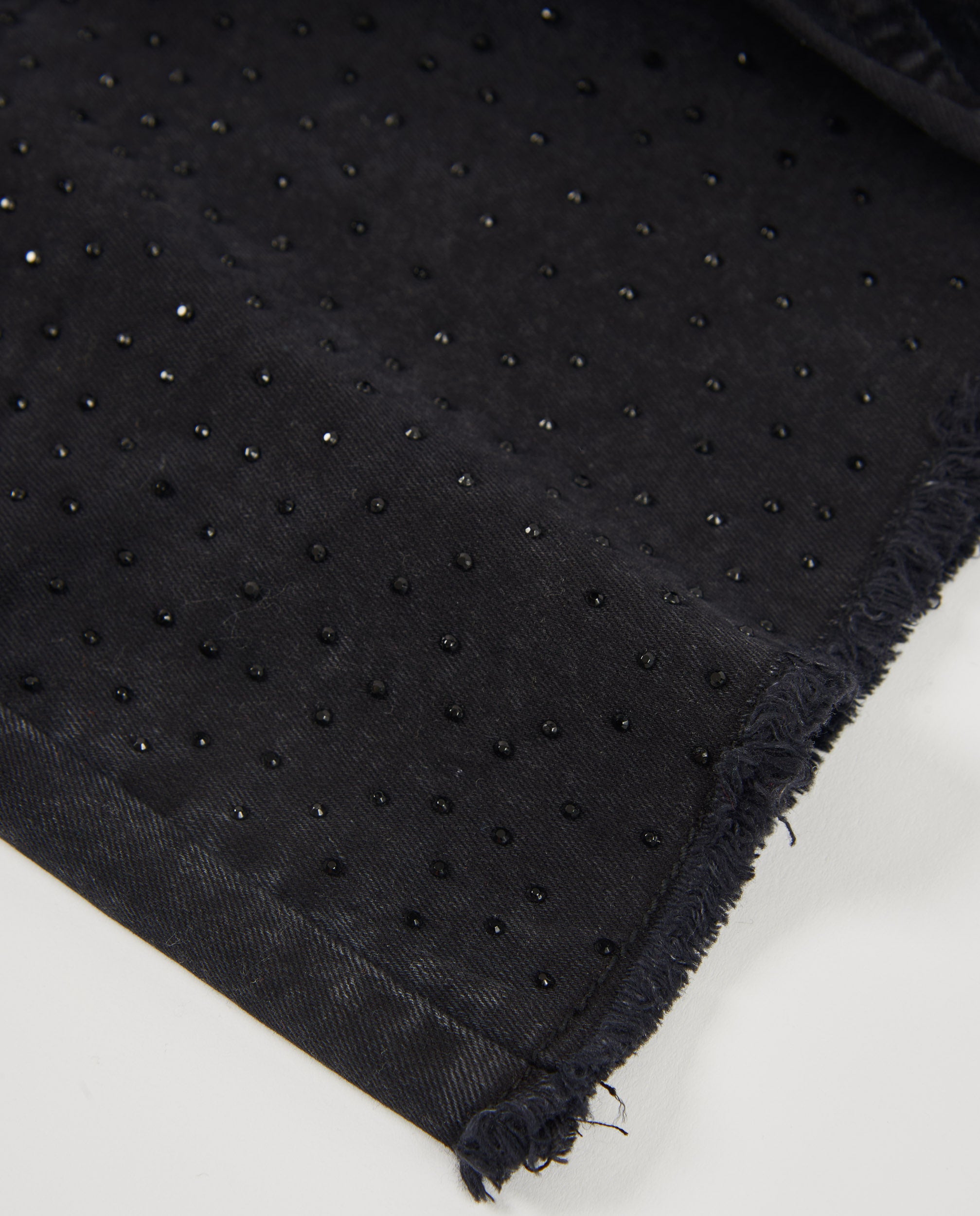 Tuc tuc shorts bambina denim nero borchie