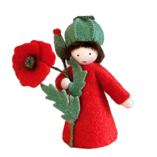 Ambrosius Fata Poppy Boy figura feltro 7-8 cm