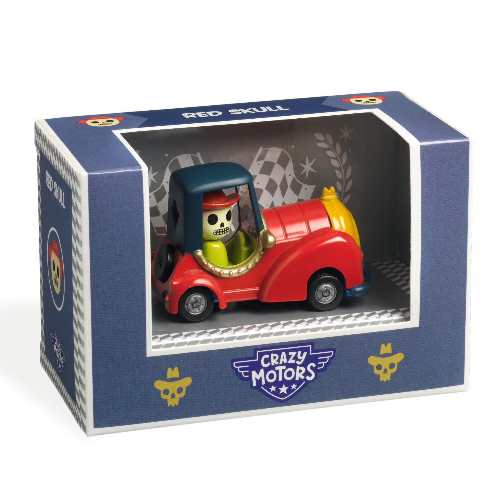 Djeco Crazy Motors Red Skull macchinina vinile