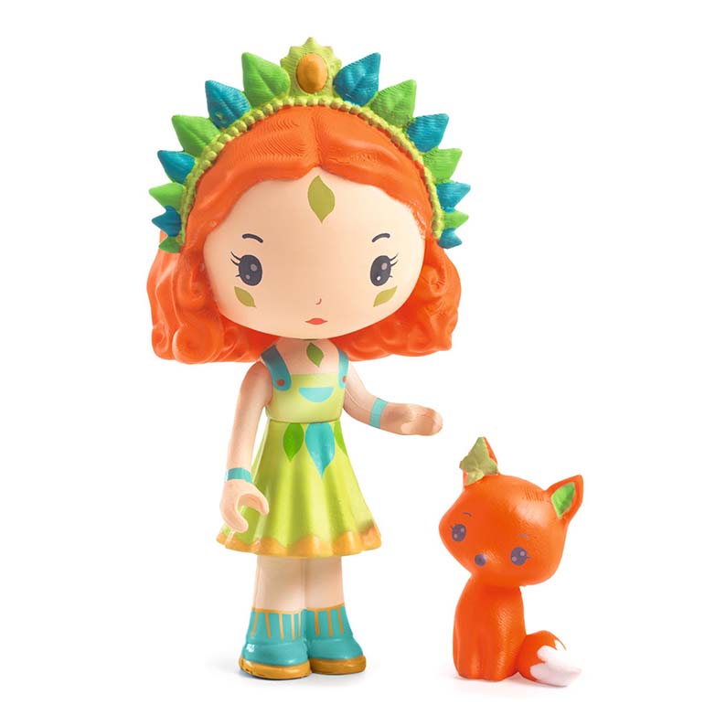 Djeco Tinyly Sylvia Fox House personaggio vinile con valigetta