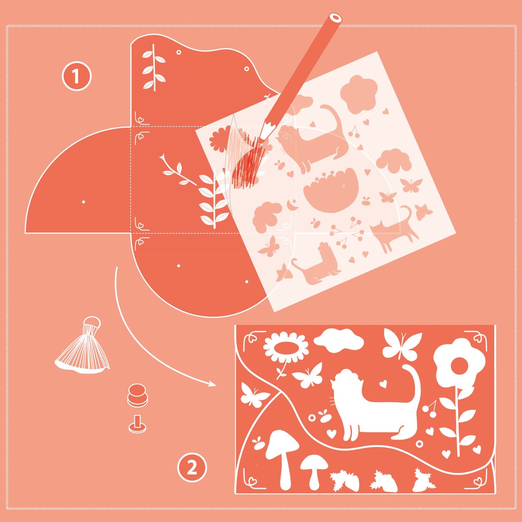 Djeco Joyful Friends kit creativo pochette 2 pezzi