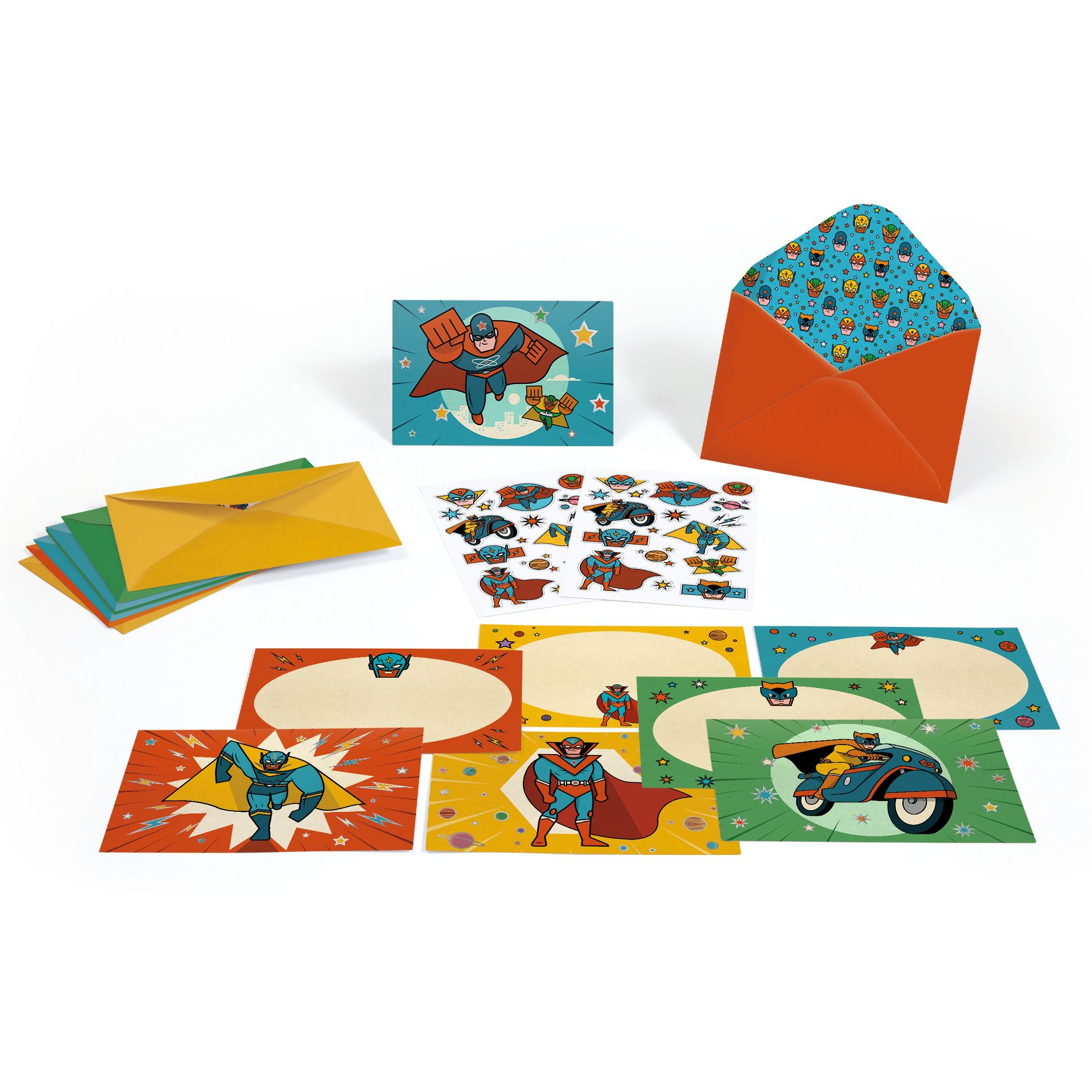 Djeco Pow Bang set 8 inviti festa con buste
