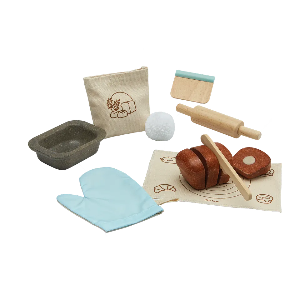 Plan Toys Bread Loaf Set gioco cucina set pane legno