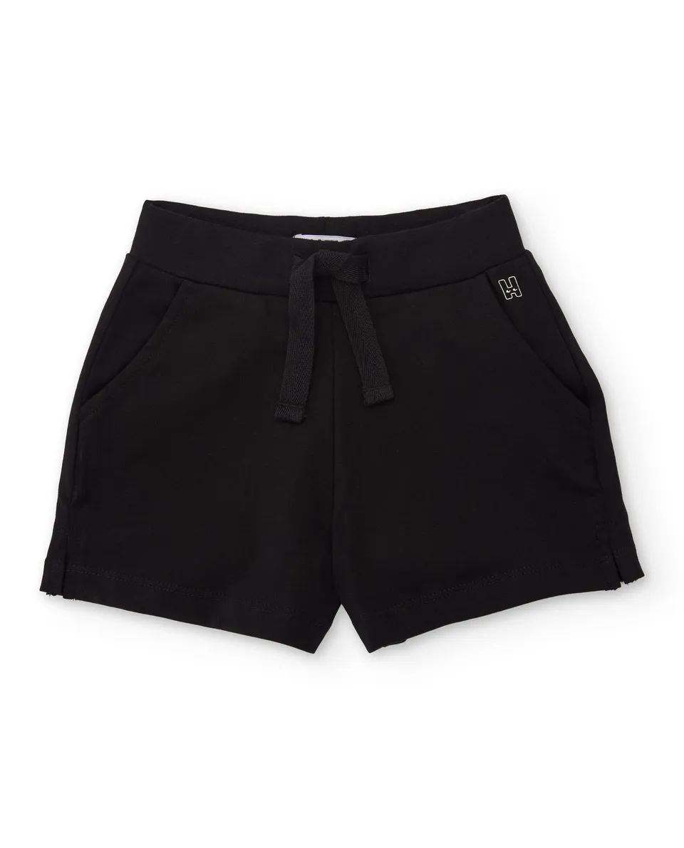 Tuc Tuc shorts bambina neri jersey cotone