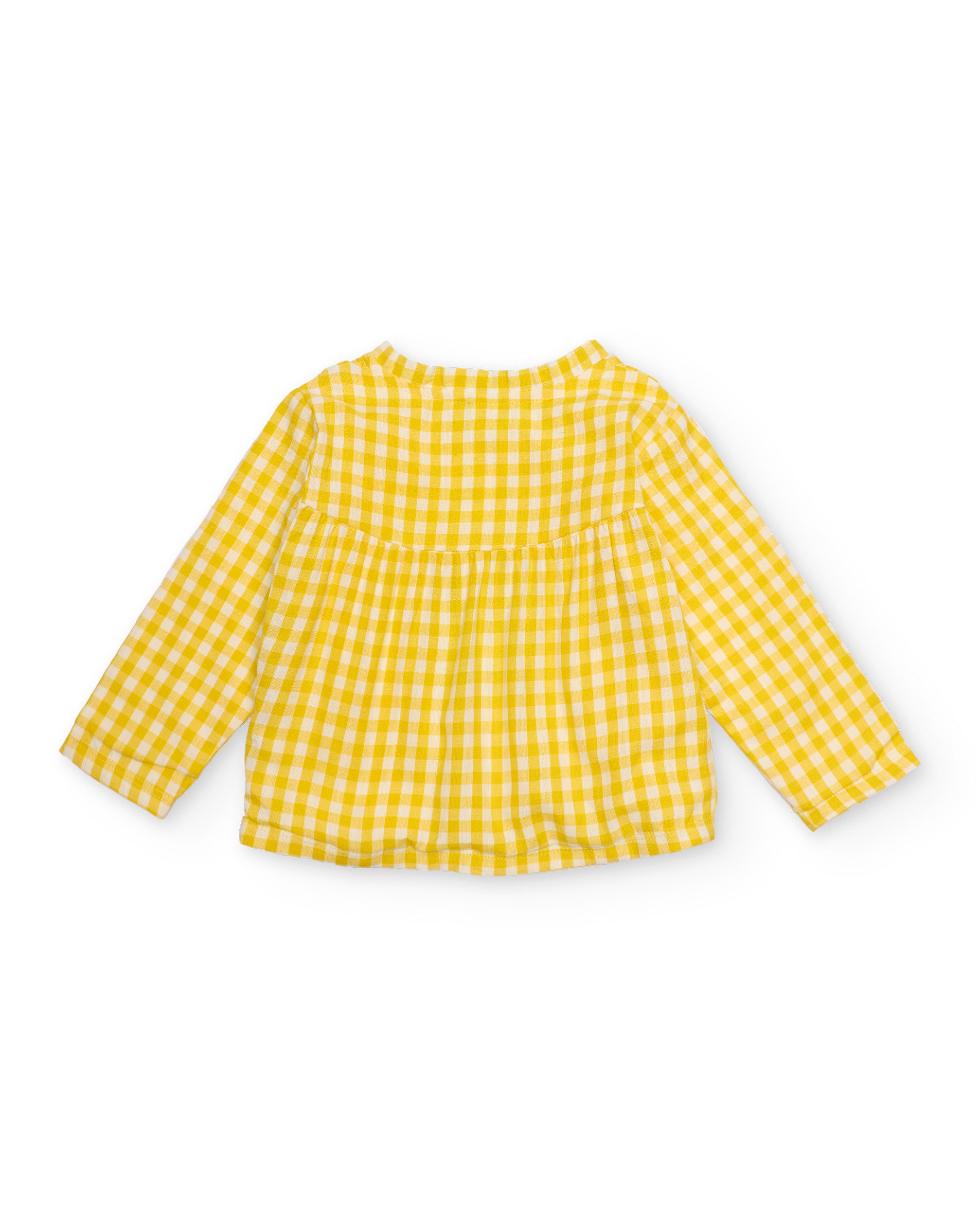 Tuc tuc completino neonata giallo 3 pezzi quadretti
