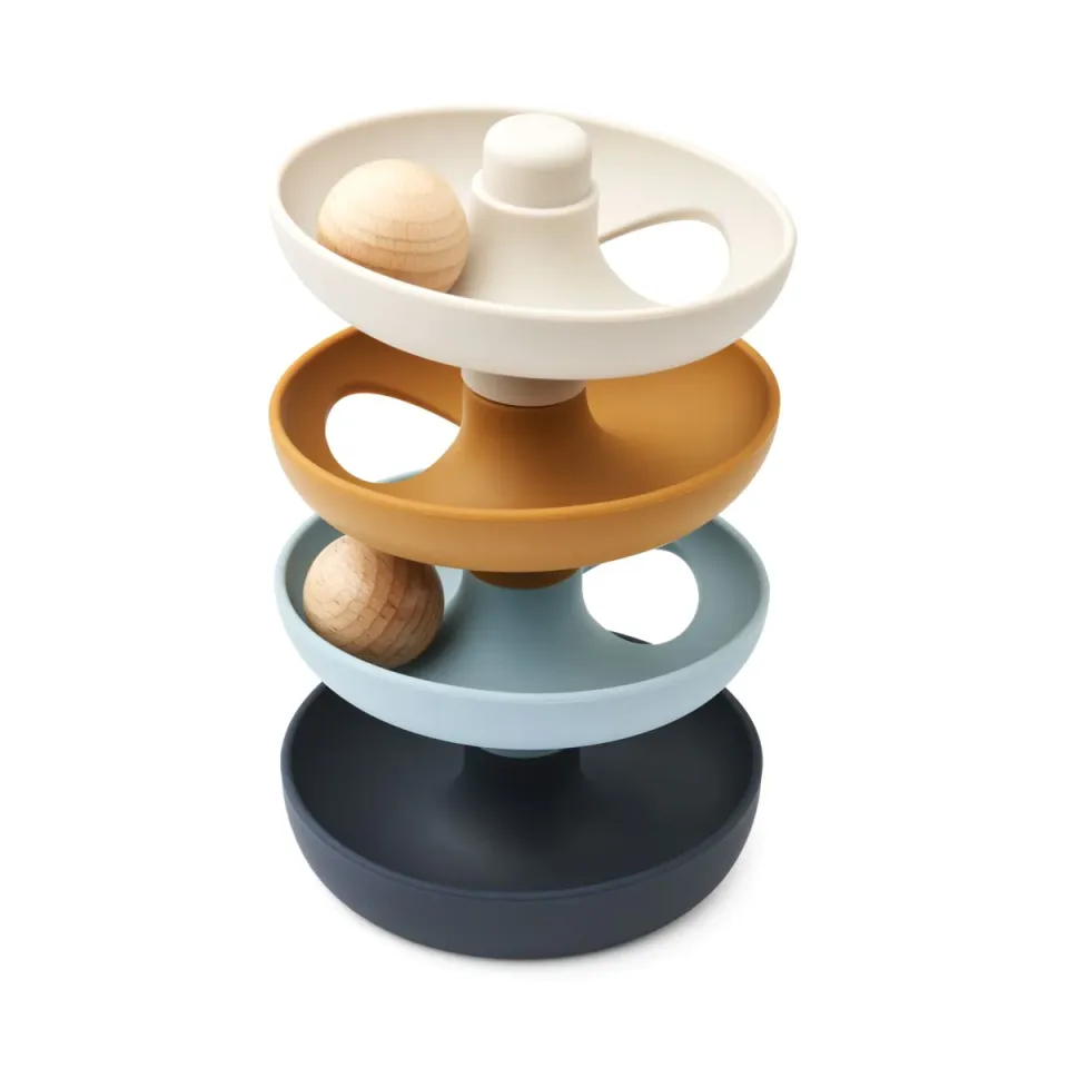 Liewood Maya Ball Tower pista biglie silicone blue