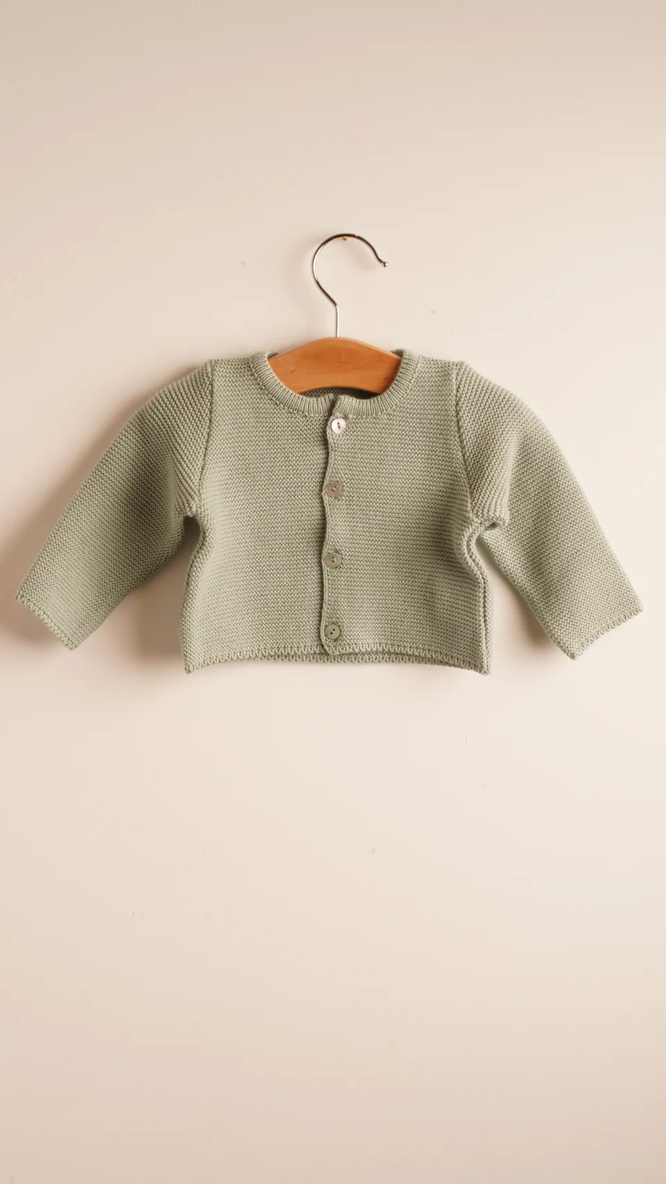 Mebi giacca cotone bambino verde salvia