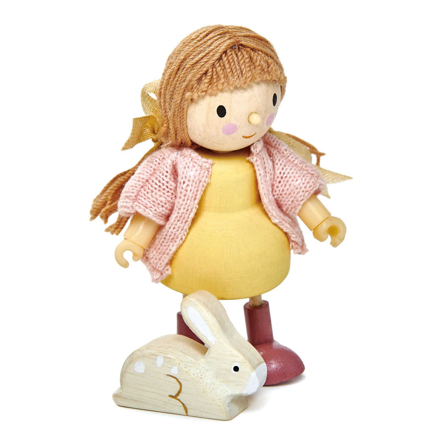 Tender Leaf Amy bambolina legno con coniglio 10 cm