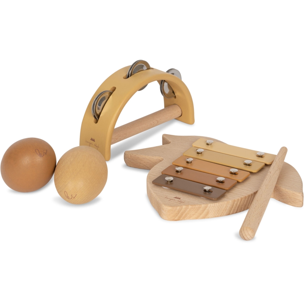 Konges Sløjd set strumenti musicali 4 pezzi legno