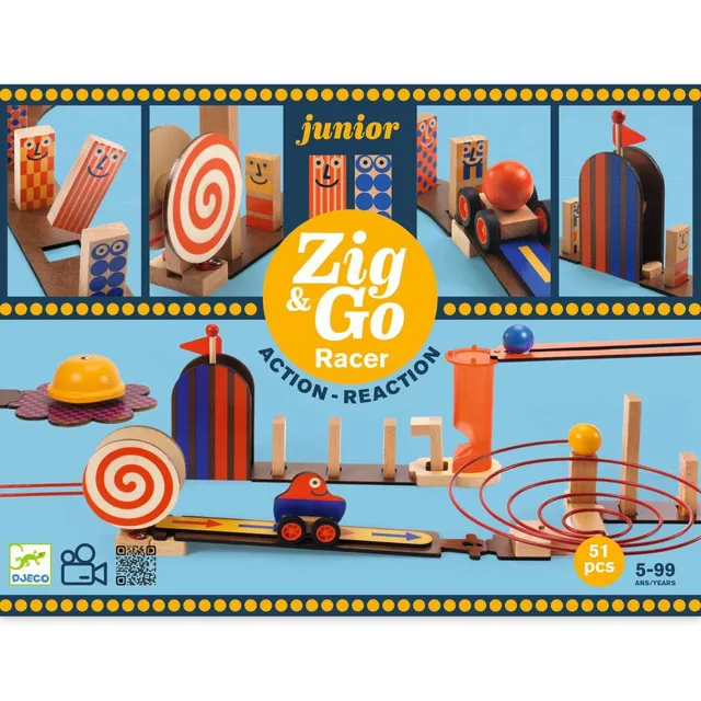 Djeco Zig & Go Racer pista azione-reazione 51 pezzi dai 5 anni