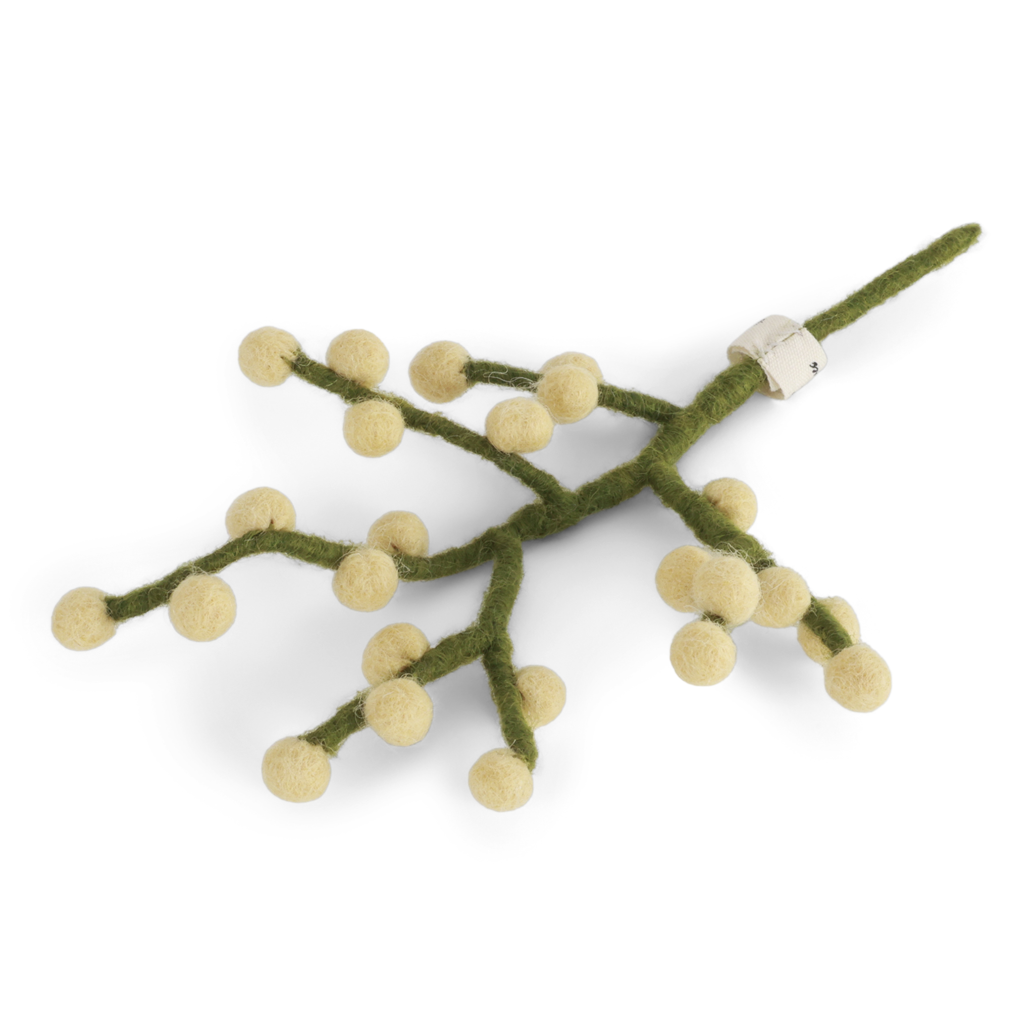 Gry & Sif Mini Ramo Bacche Gialle Decorazione Lana 20 cm