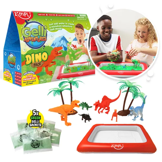 Zimpli Kids Gelli Adventures Dino kit sensoriale 5 usi