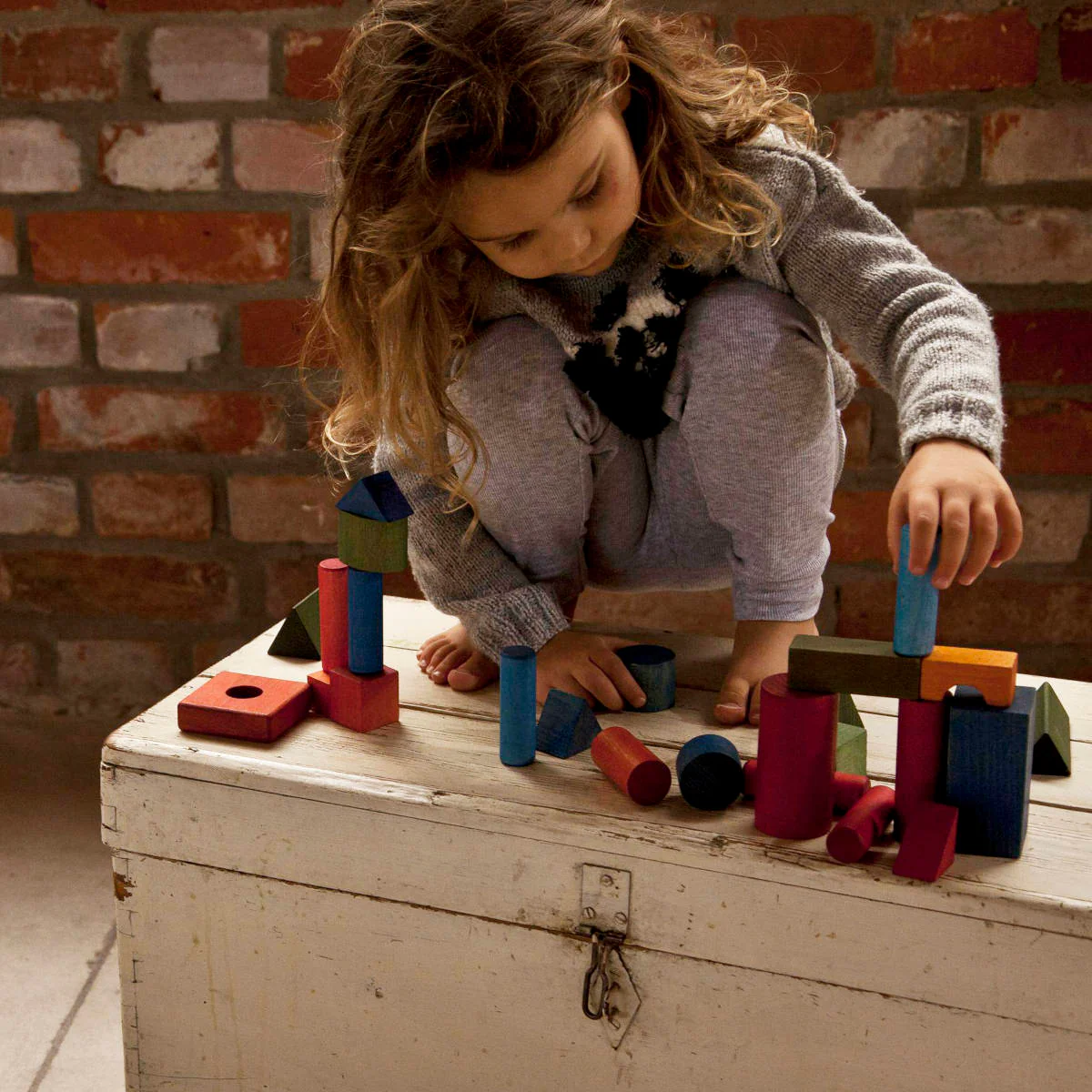 Wooden Story Cold Block costruzioni 30 pezzi blu